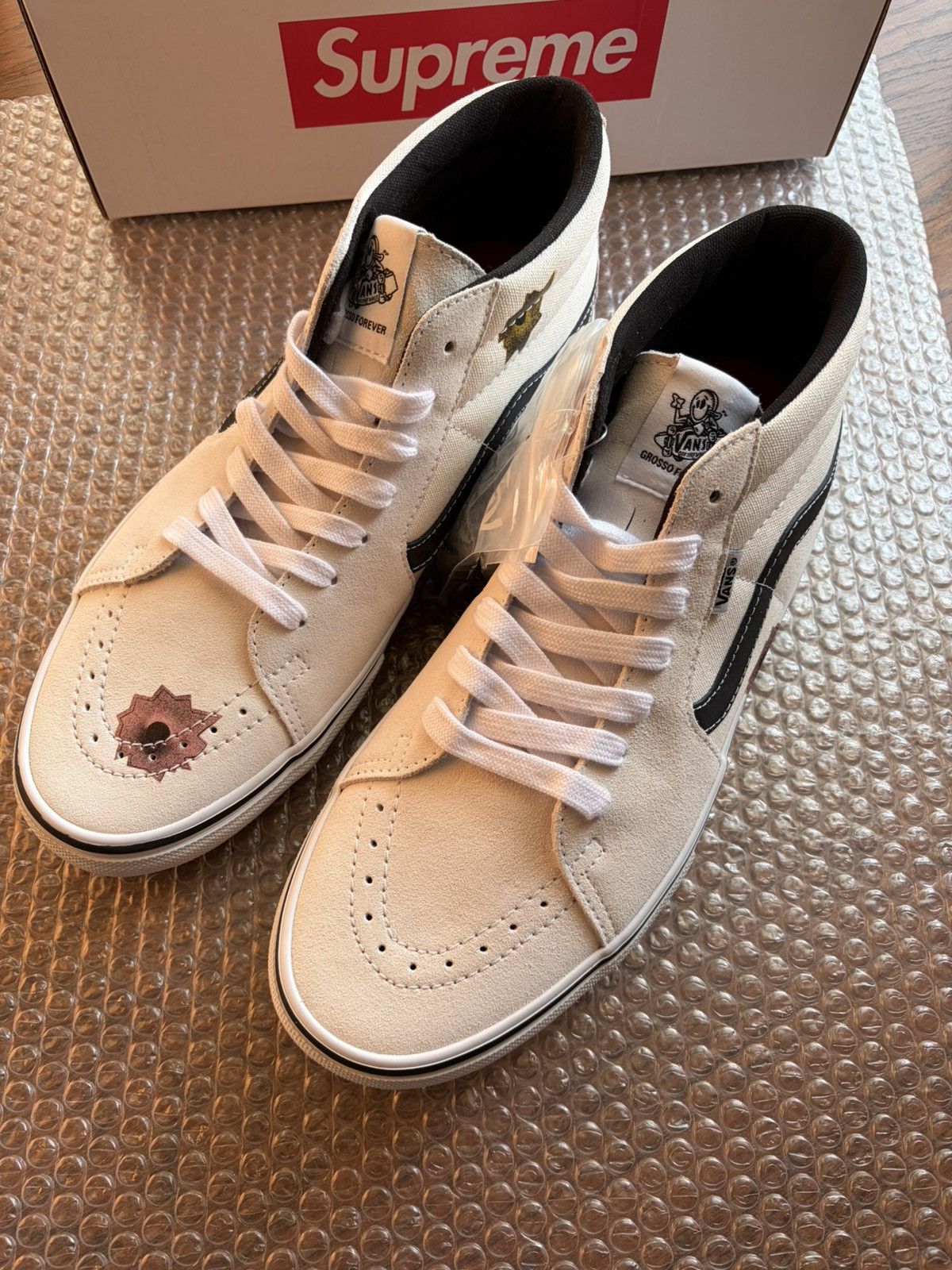 Supreme × Vans US 12 Nate Lowman × Supreme × Vans Skate Grosso Mid Natural Size US 12 / EU 45 - 1 Thumbnail