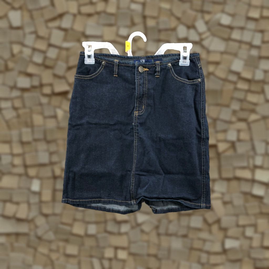 Vintage SO Jeans Blue Denim Mini Skirt Knee Length Juniors Size 5 Women's Skirt Regular Fit Cotton Fabric Denim Size 27" / US 4 / IT 40 - 1 Thumbnail