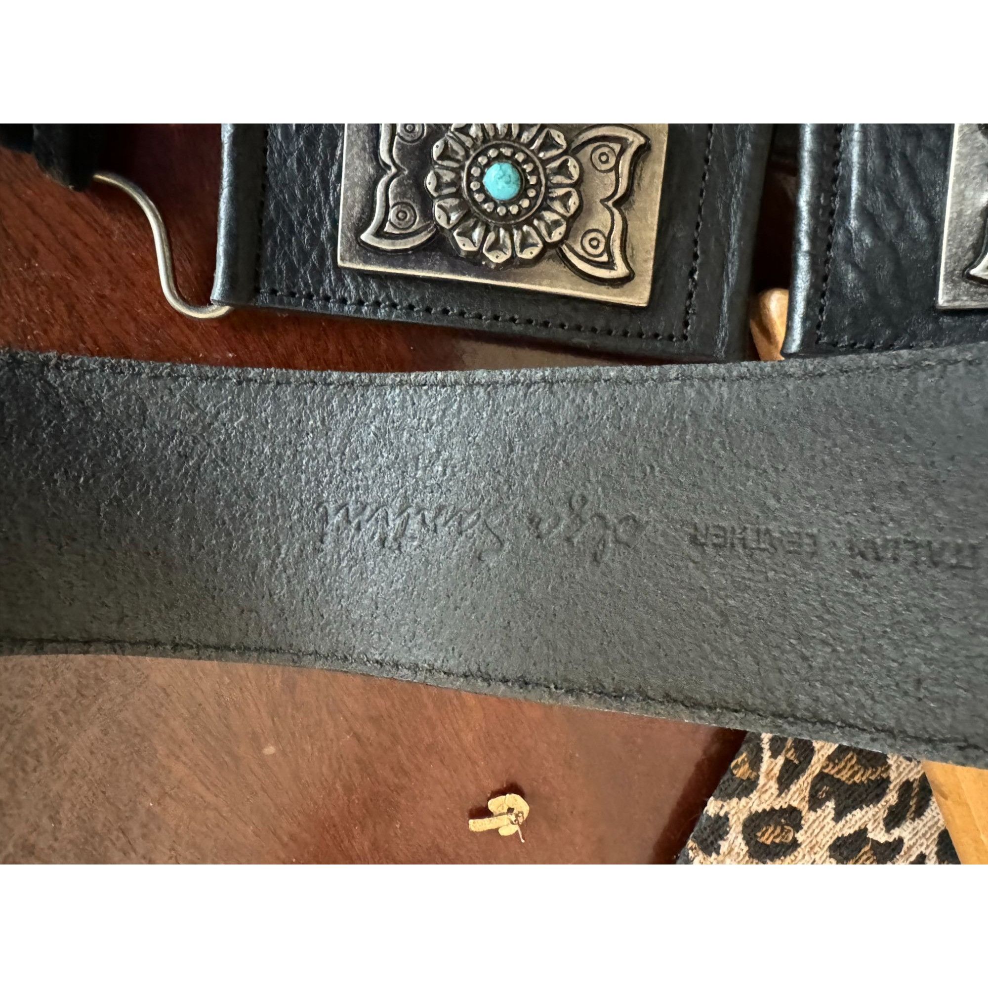 Vintage Ladies Size Large Olga Santini Leather Belt Size ONE SIZE - 4 Thumbnail
