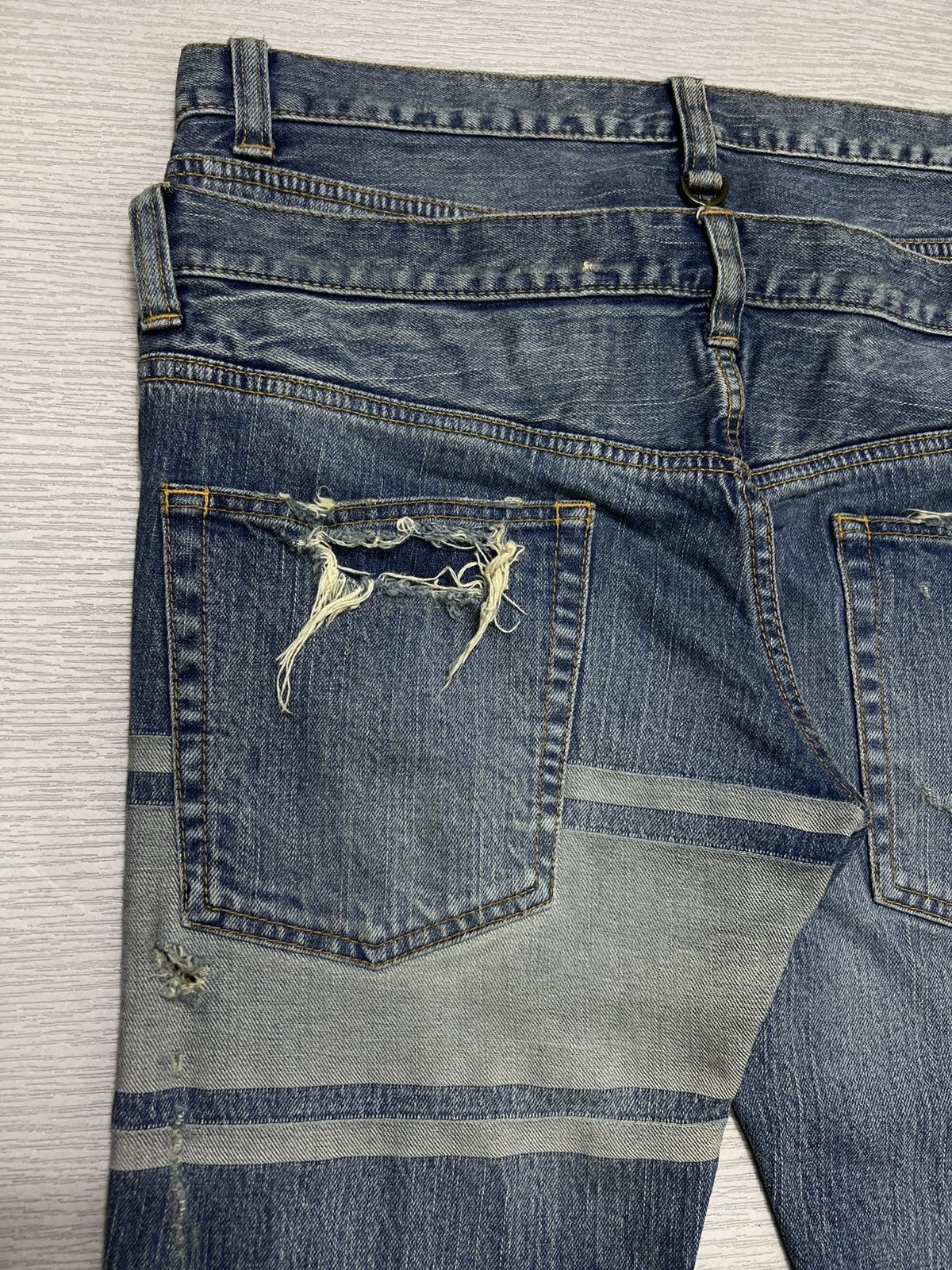 Mastermind World Mastermind World - Double Waist Crash Skinny Denim Jeans Size US 30 / EU 46 - 11 Thumbnail