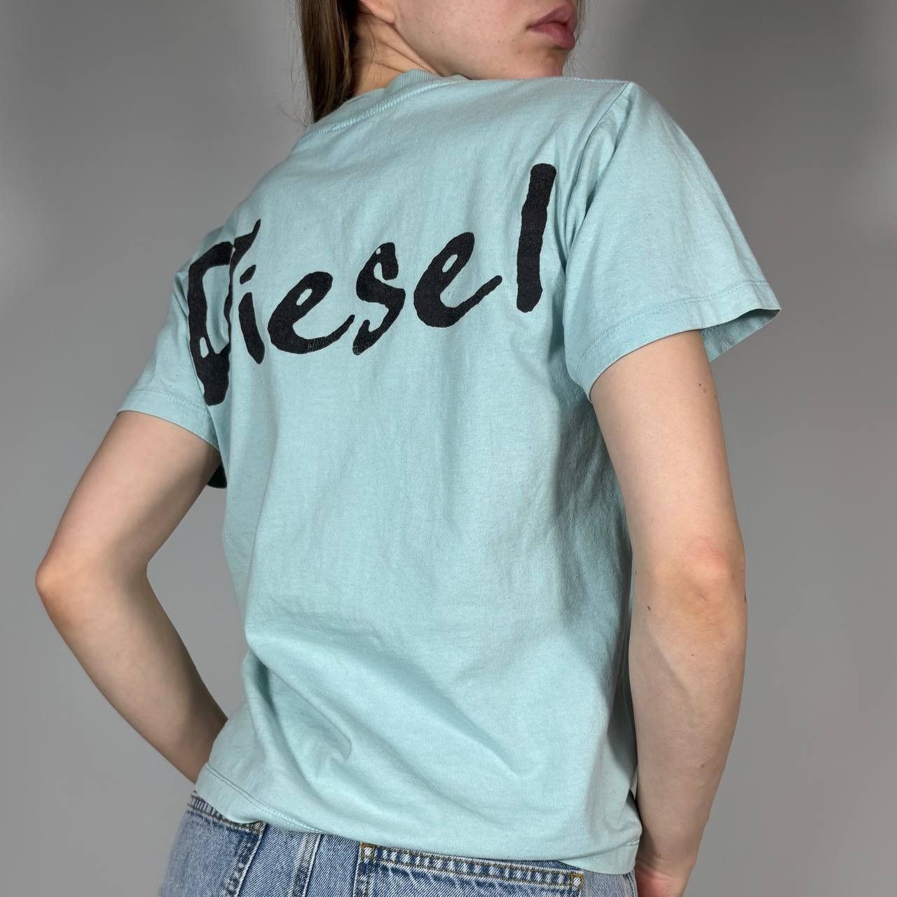 Diesel Vintage 90s Diesel Japanese Big Logo Abstract Print T-shirt Size M / US 6-8 / IT 42-44 - 2 Thumbnail