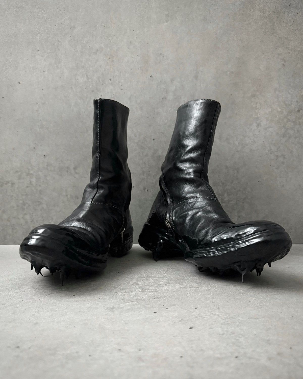 Carol Christian Poell CCP tornado rubber drip boots Size US 8 / EU 41 - 1 Thumbnail