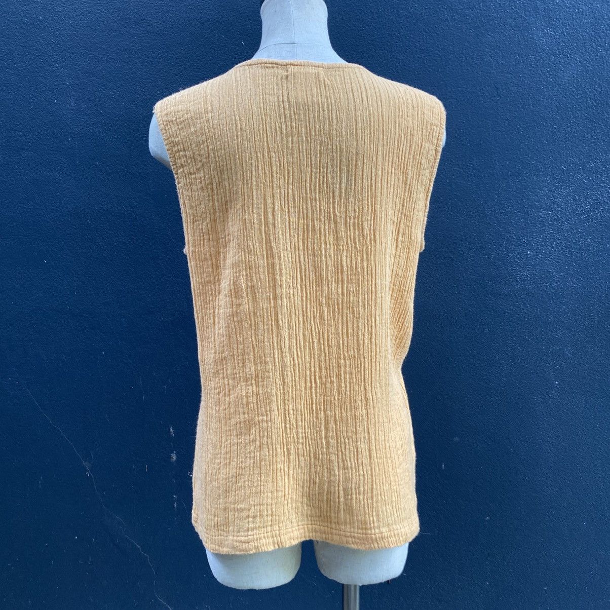 Issey Miyake Plantation Beige Textured Sleeveless Top Size M / US 6-8 / IT 42-44 - 5 Thumbnail