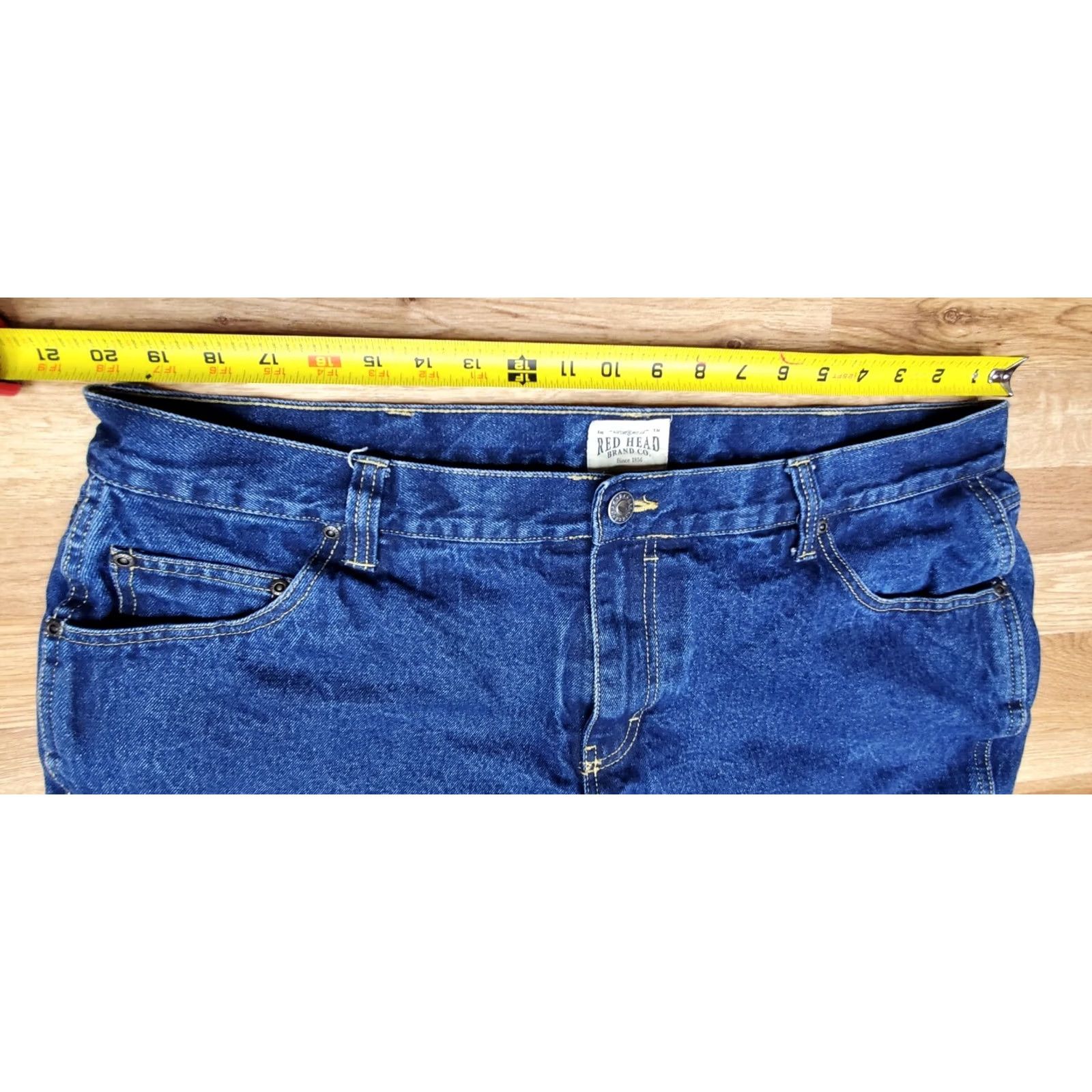 Denime RedHead Jeans Men 40x29 Denim Blue Flannel-Lined 5-Pocket Straight Cold Weather Work Pants Winter Size US 40 / EU 56 - 4 Thumbnail