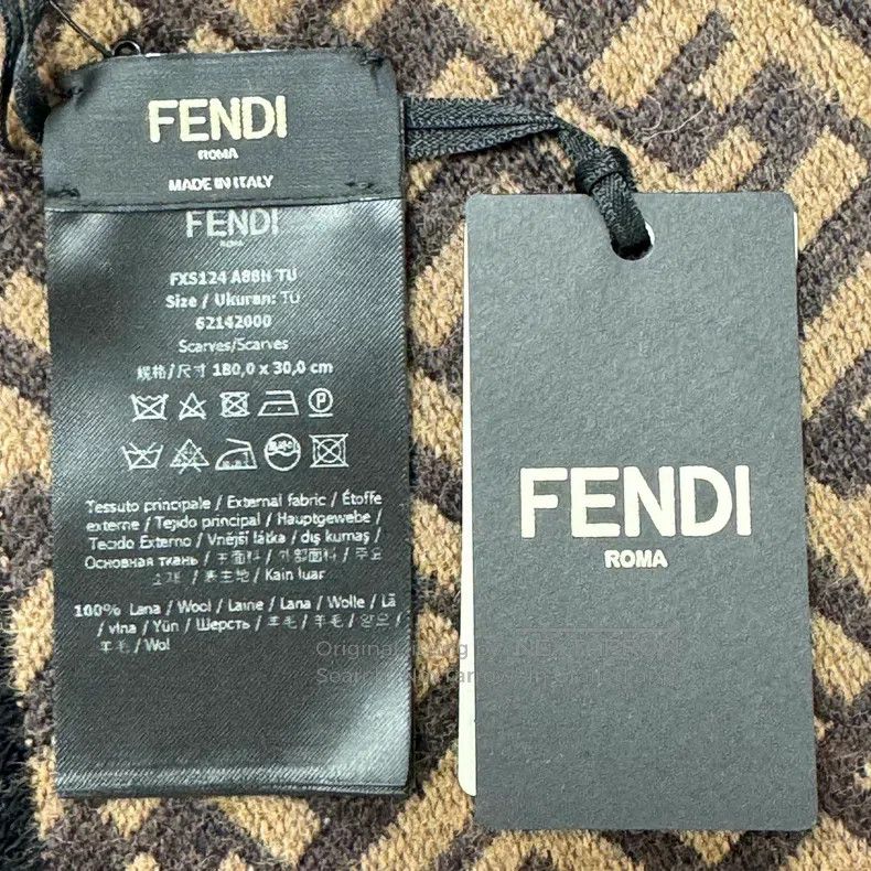 Fendi Fendi size 180*30 cm Monogrammed Letter Logo Scarf Size ONE SIZE - 4 Thumbnail