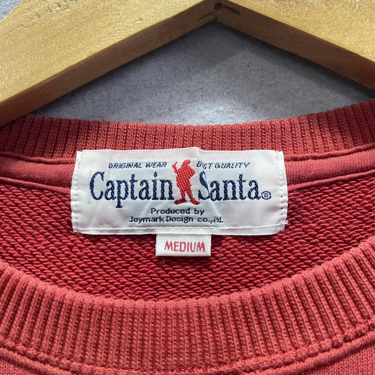 Vintage 1990s Captain Santa Football Club Sweatshirt Red Graphic Size US M / EU 48-50 / 2 - 9 Thumbnail