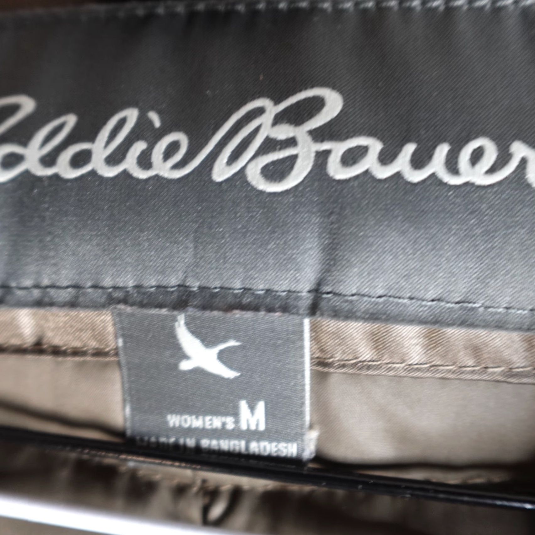 Eddie Bauer VINTAGE Eddie Bauer Womens Jacket Medium Brown Full Zip Down Chevron Parka Jacket Size M / US 6-8 / IT 42-44 - 2 Thumbnail
