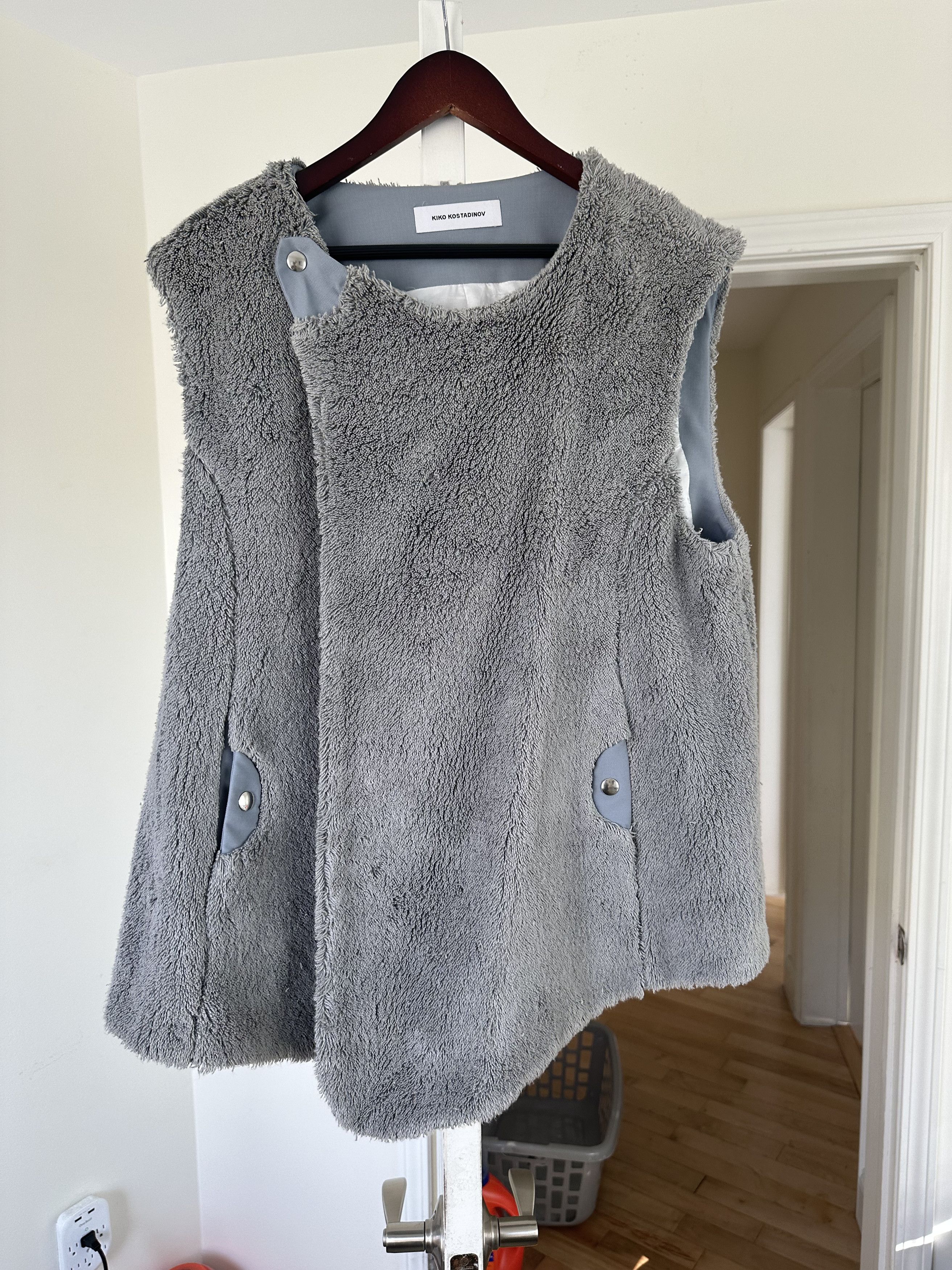 image of Kiko Kostadinov 0014 Zlatyu Vest in Grey, Men's (Size Medium)