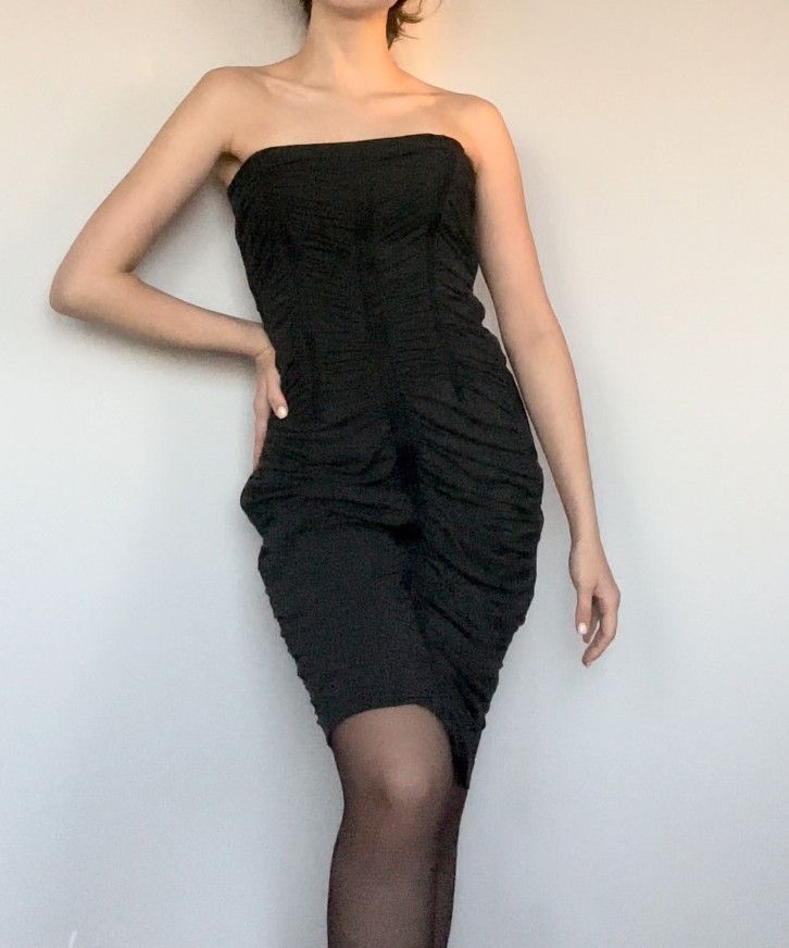 Dolce & Gabbana DOLCE GABBANA Dress Corset Zip D&G Dresses Black Gray Zip Size M / US 6-8 / IT 42-44 - 5 Thumbnail