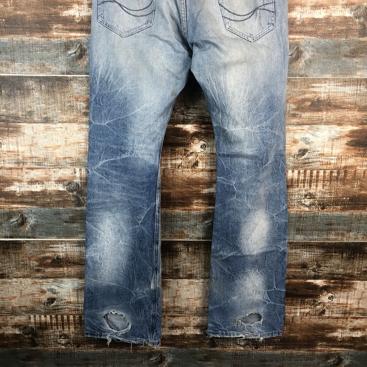 JACKROSE DLL Jack Rose Blue Distressed Denim Pants #C011 Size US 32 / EU 48 - 14 Thumbnail
