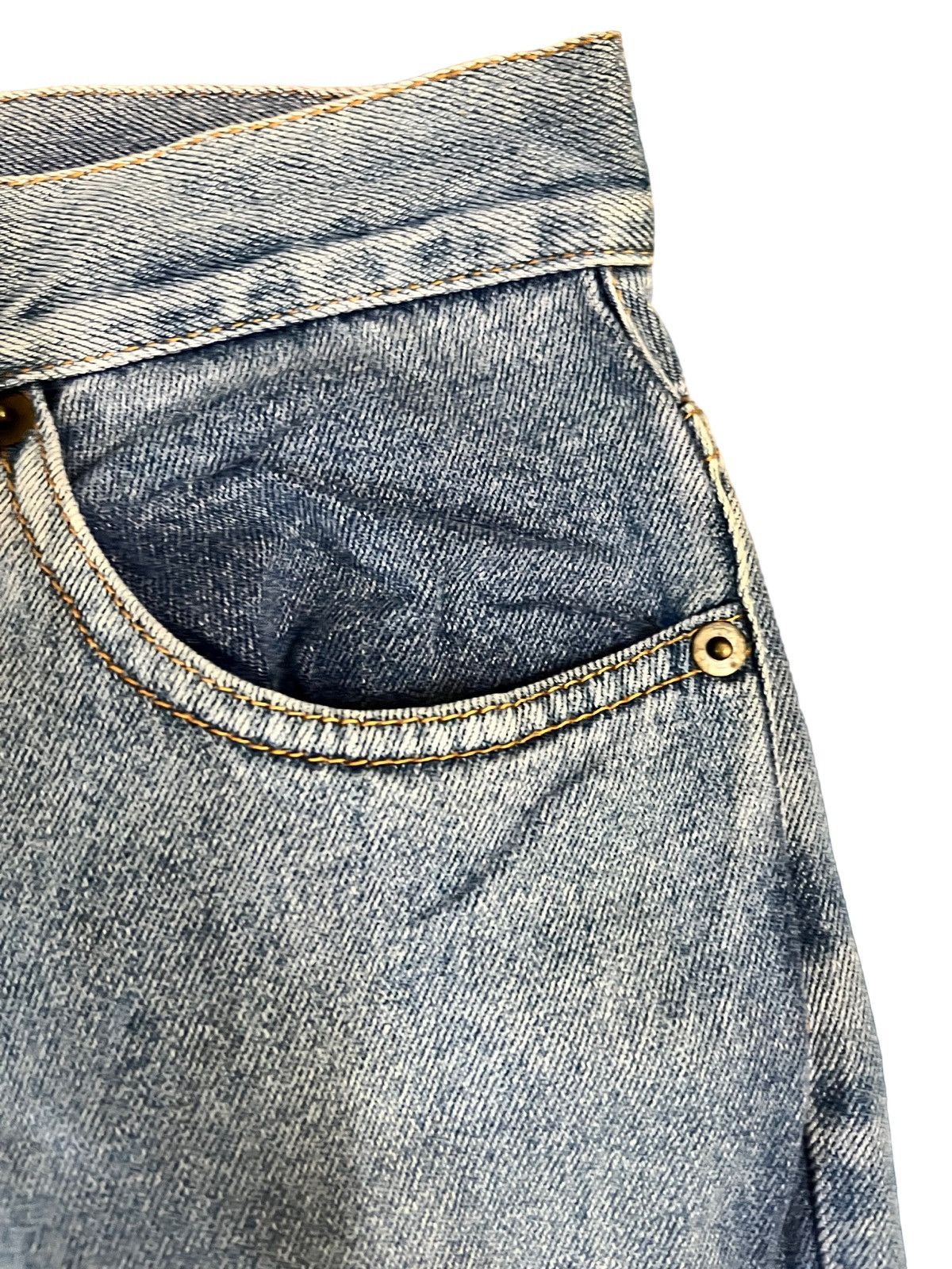 Japanese Brand Livre Claire Baggy/Flare Dualtone color Denim Size US 29 - 4 Thumbnail