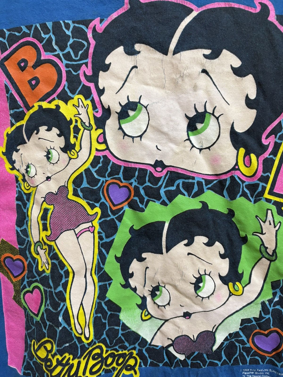 Vintage Vintage 90s Betty Boop Cartoon 1998 Distressed Trashed Tee Size US M / EU 48-50 / 2 - 5 Thumbnail