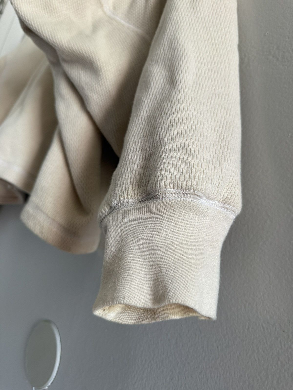 Kanye West SAMPLE Yeezy Season 7 Double Layer Thermal Upcycled Crewneck Size US L / EU 52-54 / 3 - 14 Thumbnail