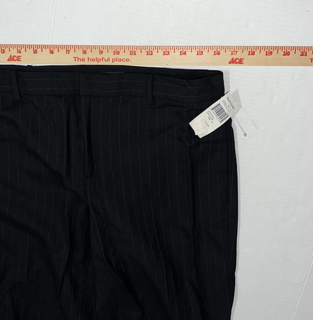 Ralph Lauren New Blue Label Ralph Lauren Wool Stripe Pants Back Buckle Size 32" / US 10 / IT 46 - 7 Thumbnail