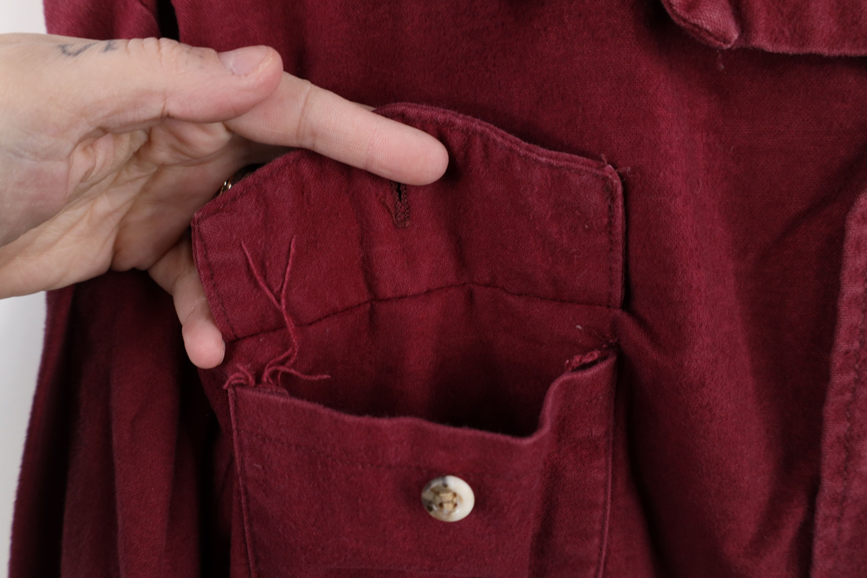 Vintage Vintage 90s Streetwear Heavy Chamois Cloth Button Shirt USA Size US XL / EU 56 / 4 - 7 Thumbnail