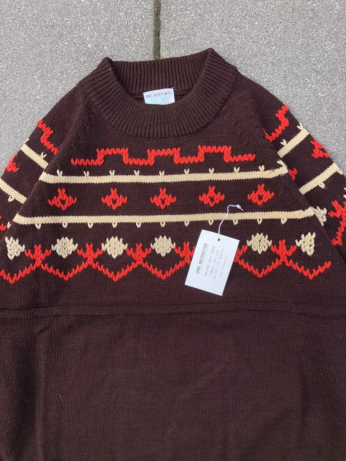 Vintage deadstock Vintage 50s chunky knit sweater Size US L / EU 52-54 / 3 - 2 Thumbnail