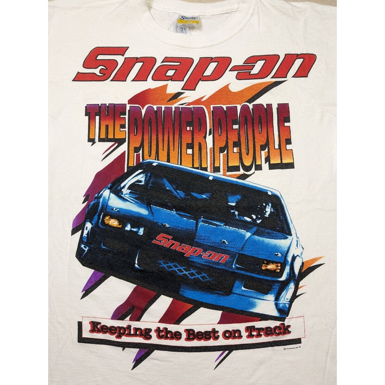 Other Vtg 1997 Snap-On Tools T-Shirt XL White Nascar Racing 90s Size US XL / EU 56 / 4 - 2 Thumbnail