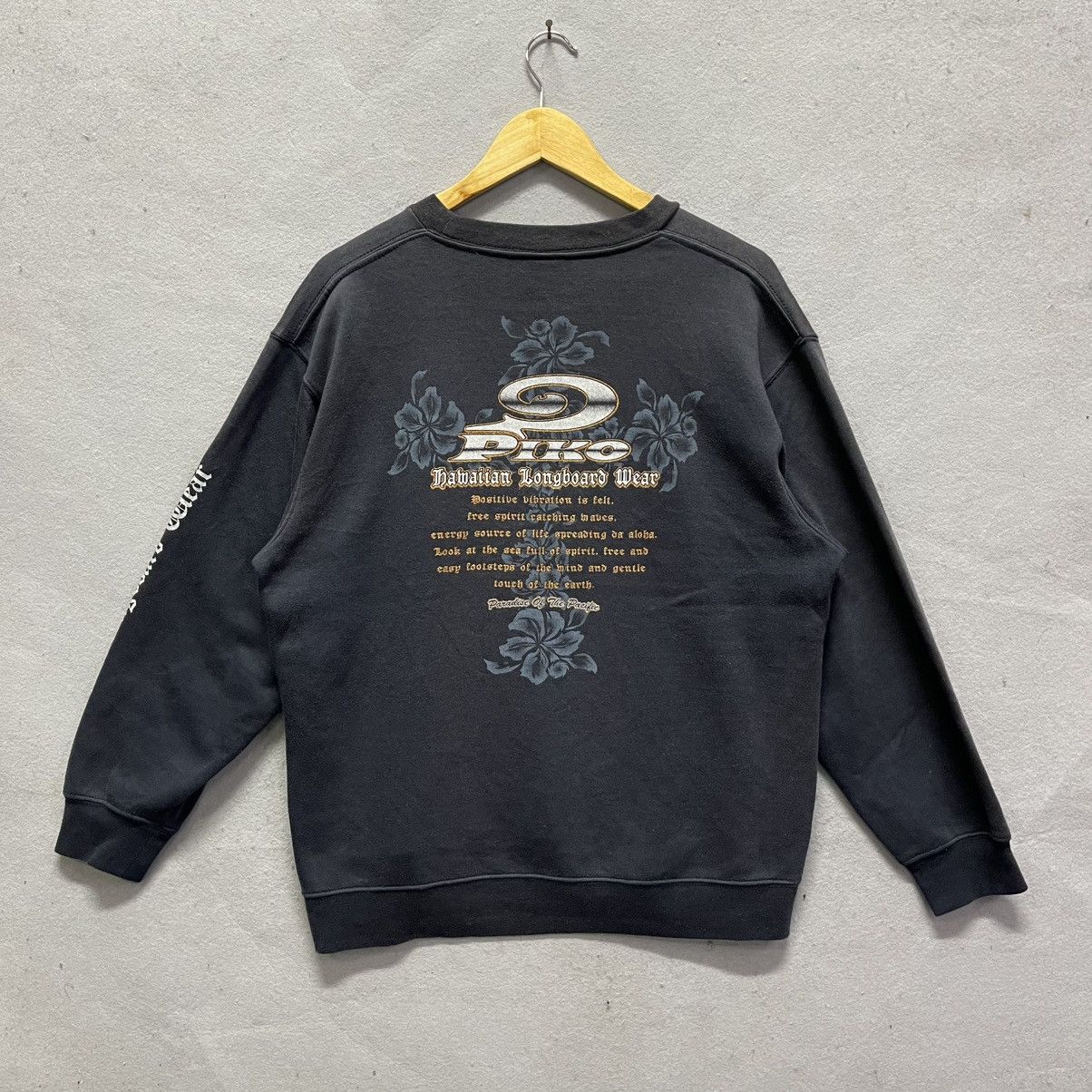 Vintage Vintage PIKO Hawaiian Surf Floral Crewneck Sweatshirt Size US L / EU 52-54 / 3 - 7 Thumbnail