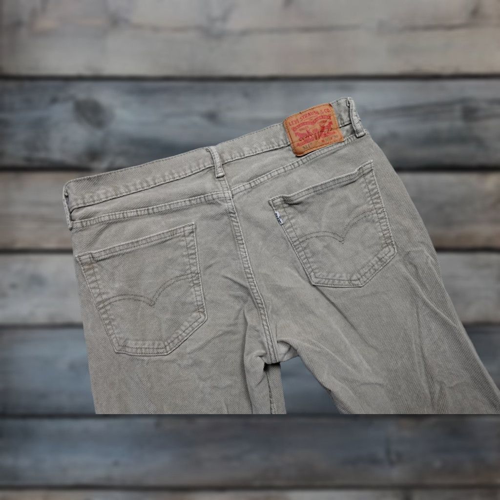 Levi's Levi's 511 Slim Fit Jeans Mens 36x30 Beige Corduroy Tapered Leg Stretch Chino Jeans Size US 36 / EU 52 - 1 Thumbnail