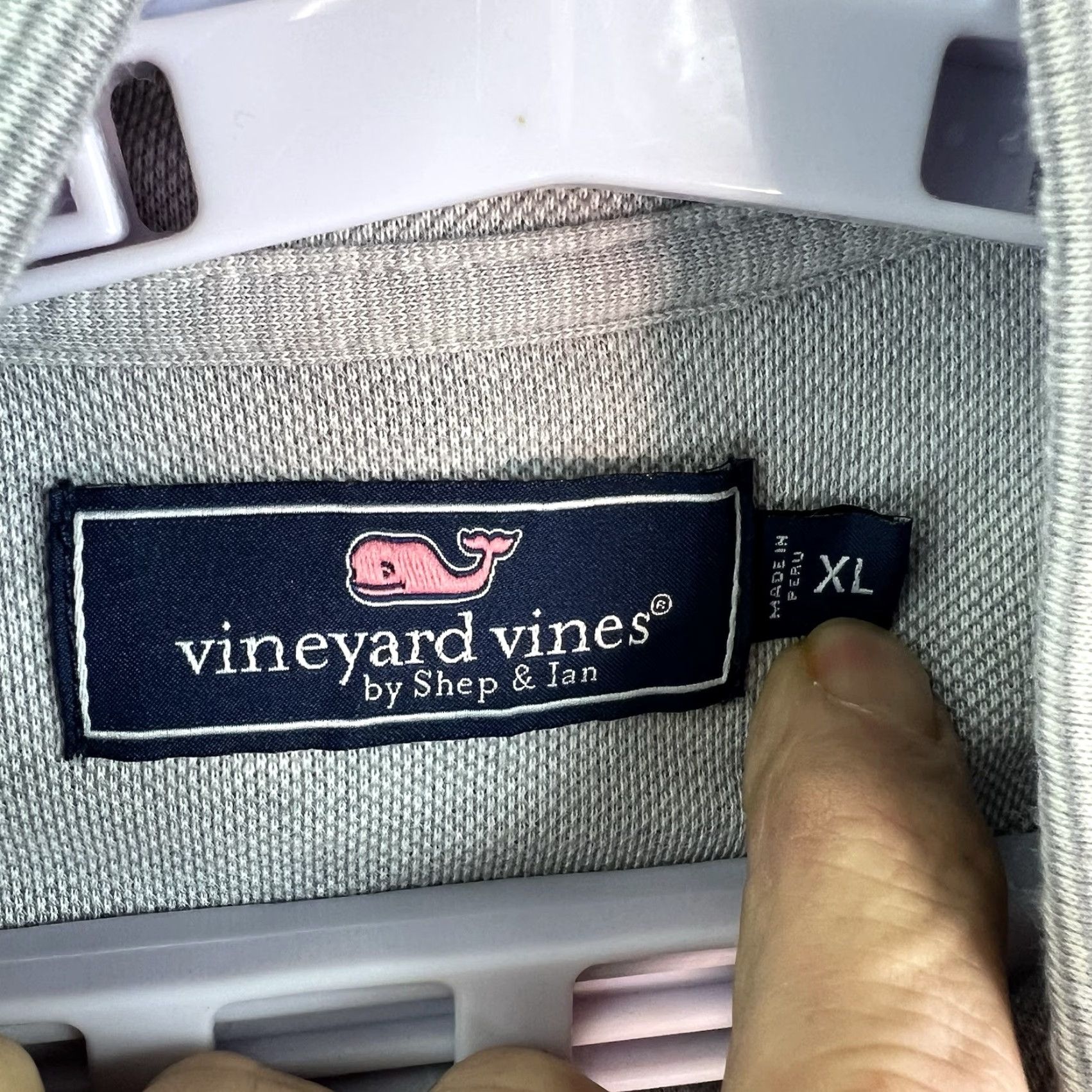 Vineyard Vines VINEYARD VINES 1/4 ZIP STRIPED PULL-OVER SWEATSHIRT Mens XL Gray Size US XL / EU 56 / 4 - 5 Thumbnail