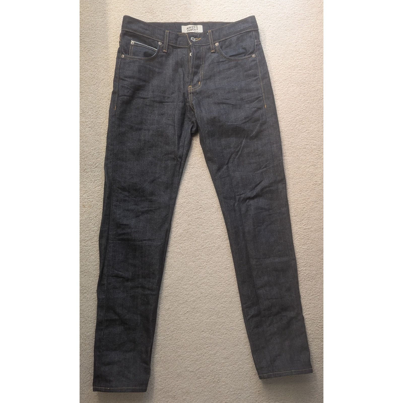 Naked & Famous Naked & Famous Super Skinny Guy Left Hand Twill Selvedge Size US 31 - 1 Thumbnail