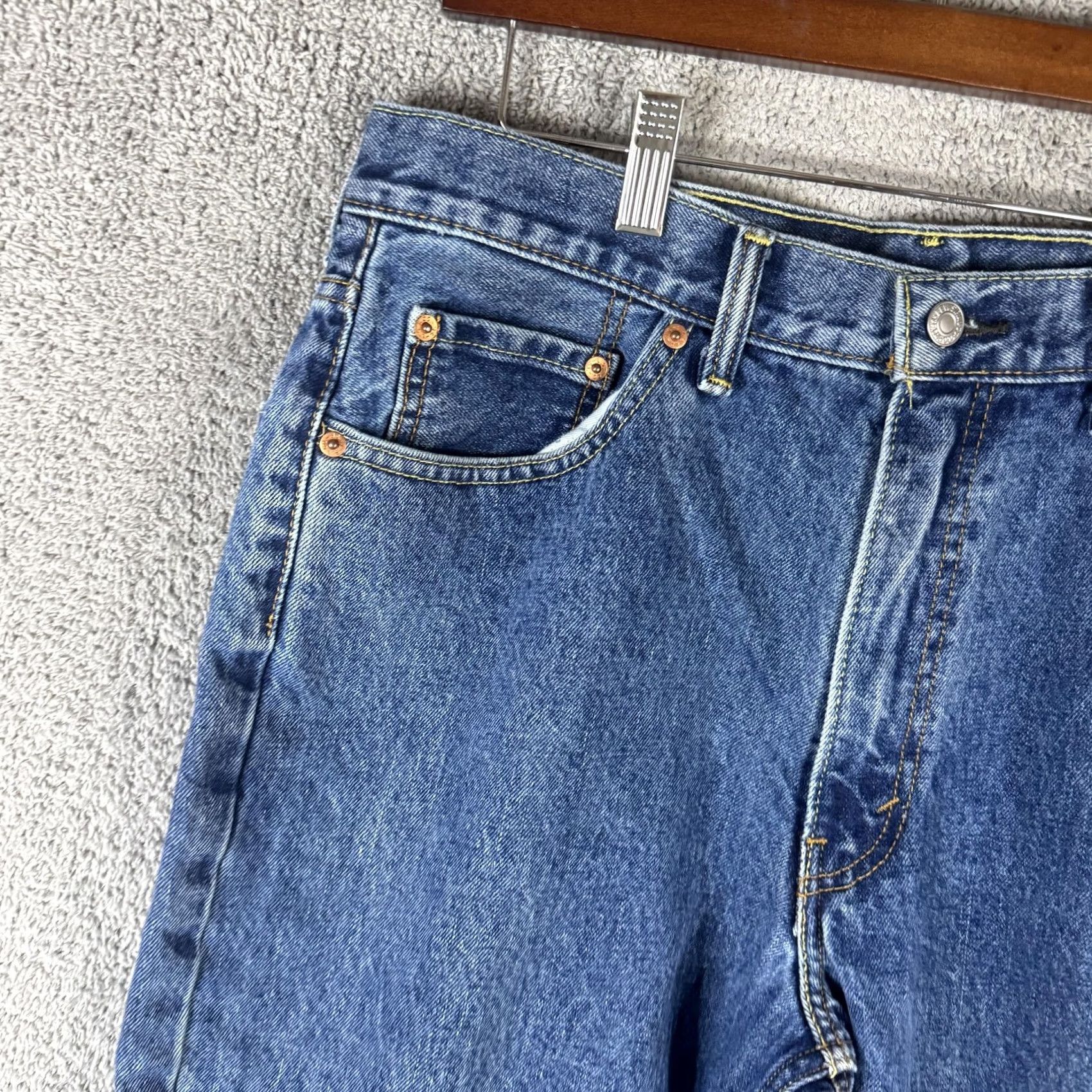 Levi's Levi's 550 Jeans Mens 36x29 Blue Relaxed Fit Tapered Leg Denim Medium Wash Casual Size US 36 / EU 52 - 2 Thumbnail