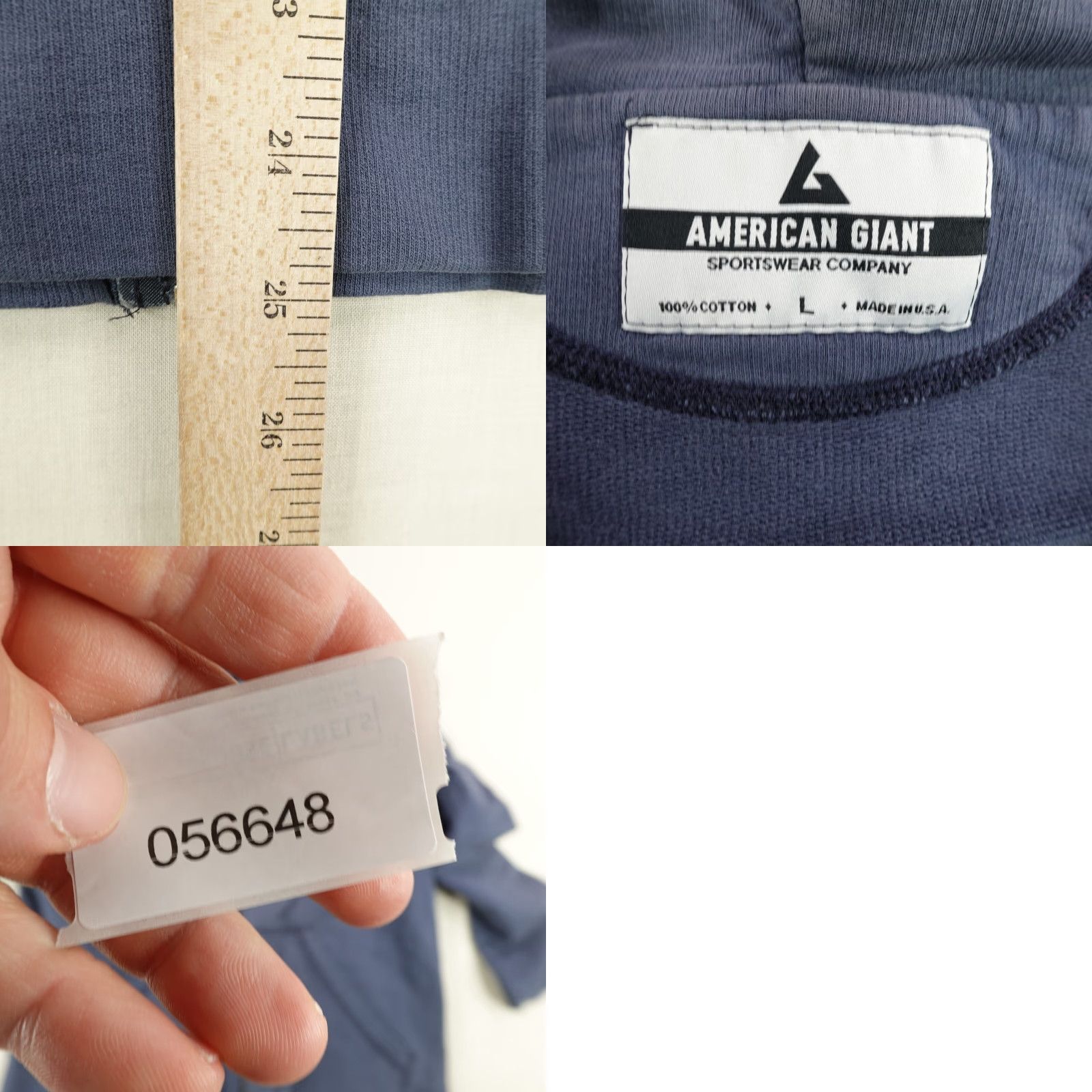 Vintage VINTAGE American Giant Hoodie Womens Large Blue Full Zip Up Sweatshirt Jacket Regular Fit Pockets Logo 90s USA Theme Mens Womens? Size L / US 10 / IT 46 - 8 Thumbnail