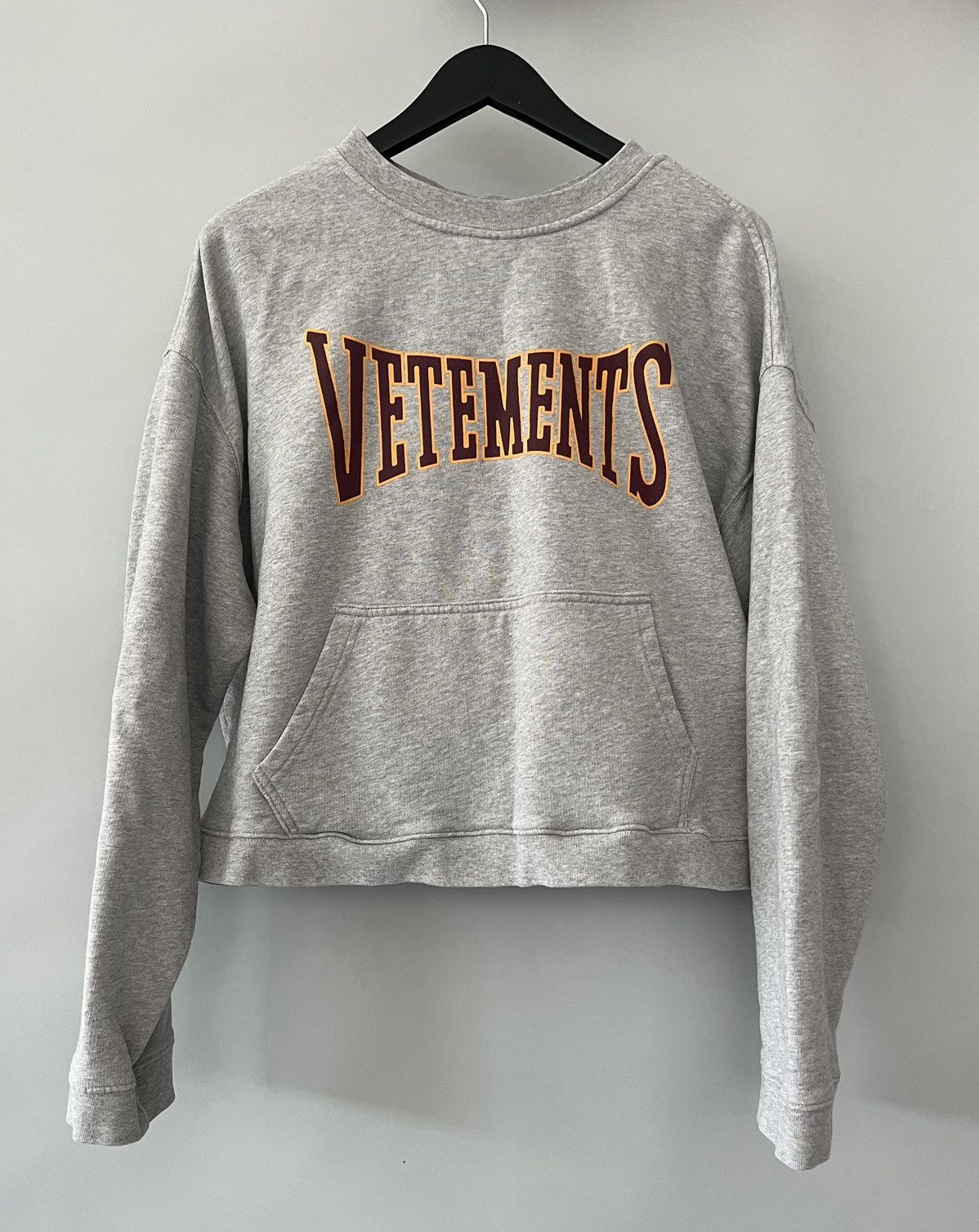 image of Ss16 Vetements Champion Reversible Hoodie in Grey, Men's (Size Small)