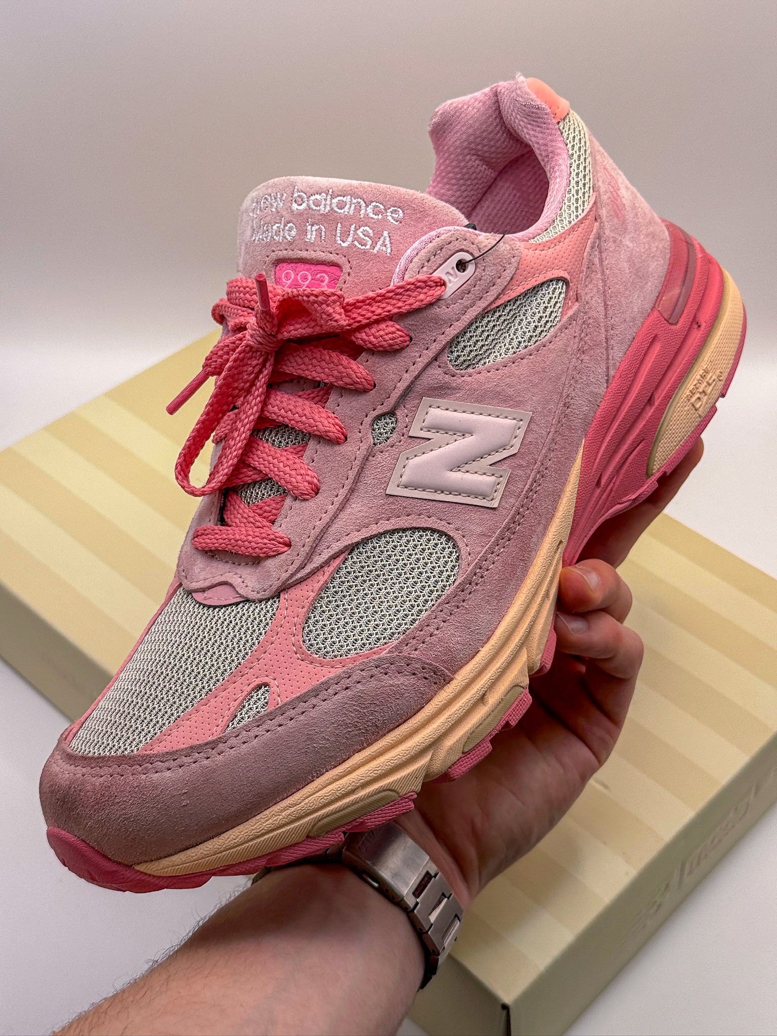 Joe Freshgoods × New Balance New Balance 993 x Joe Freshgoods Performance Art Powder Pink Size US 10 / EU 43 - 13 Thumbnail