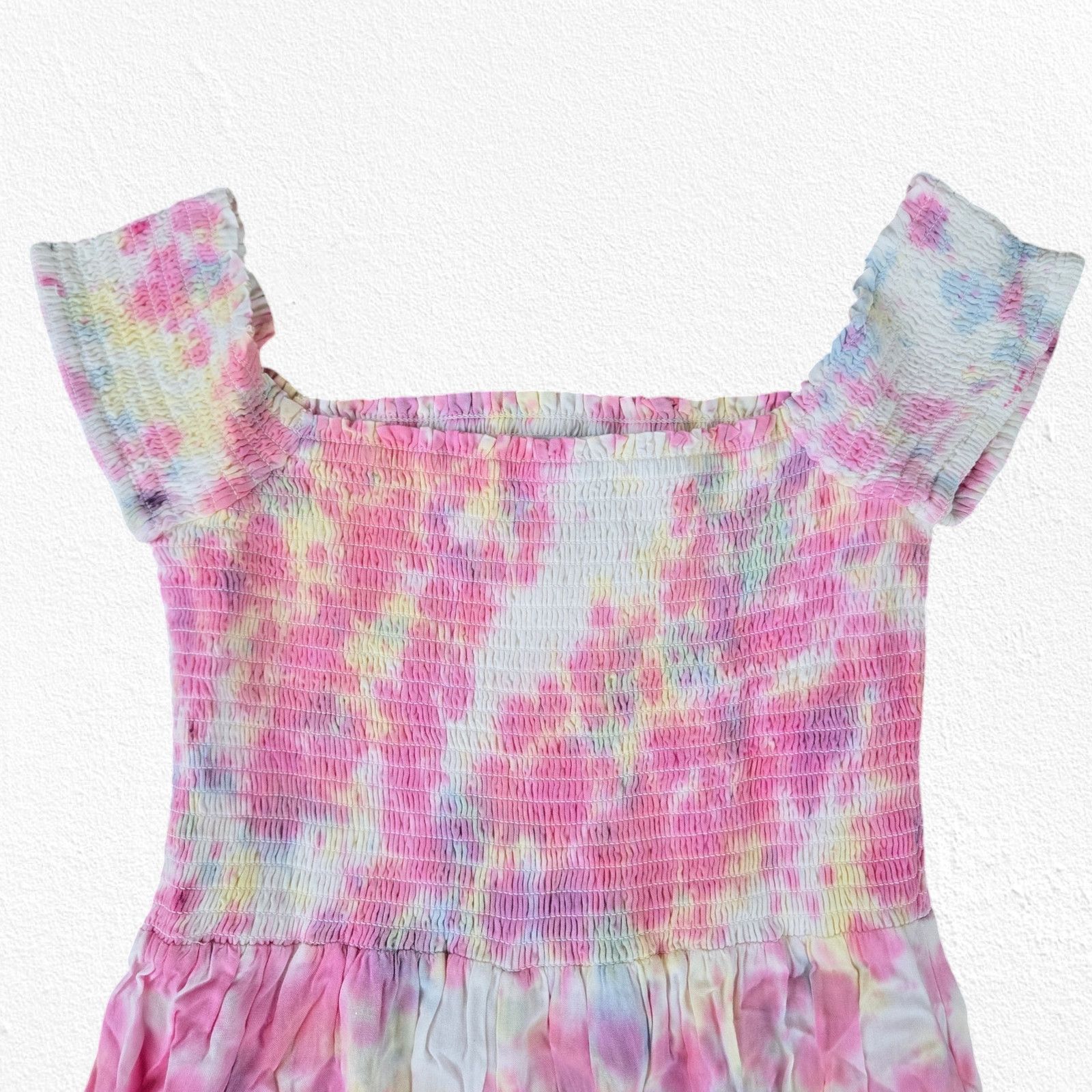 Other Pink White Tie Dye Off the Shoulder Dress Size Small Size S / US 4 / IT 40 - 6 Thumbnail