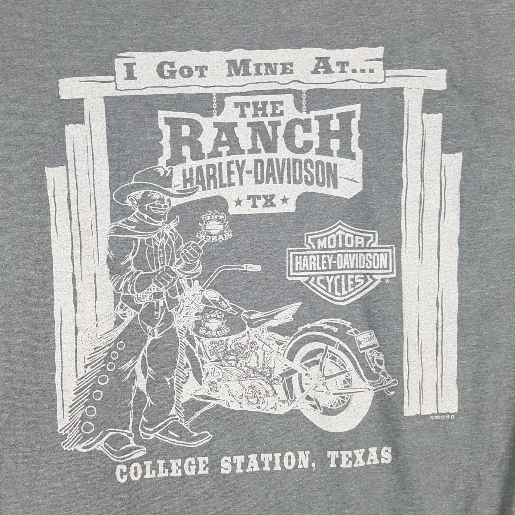 Harley Davidson VINTAGE Harley-Davidson Ride Texas Skull Biker T-Shirt Men's Large Gray 00s Motorcycle Retro Size US L / EU 52-54 / 3 - 5 Thumbnail