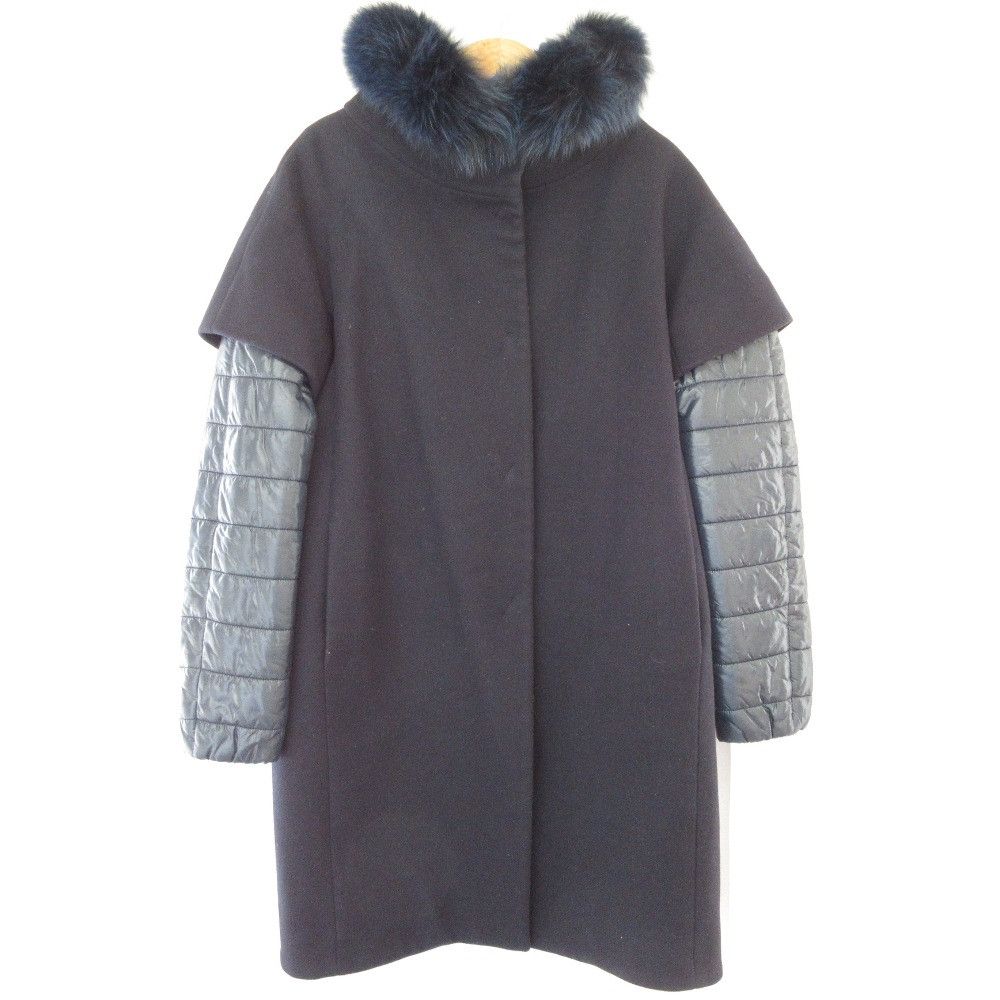Other Other Herno Wool Layered Down Coat Fur Outerwear 23162-21843-6 DUTY FREE for USA Size ONE SIZE - 1 Thumbnail