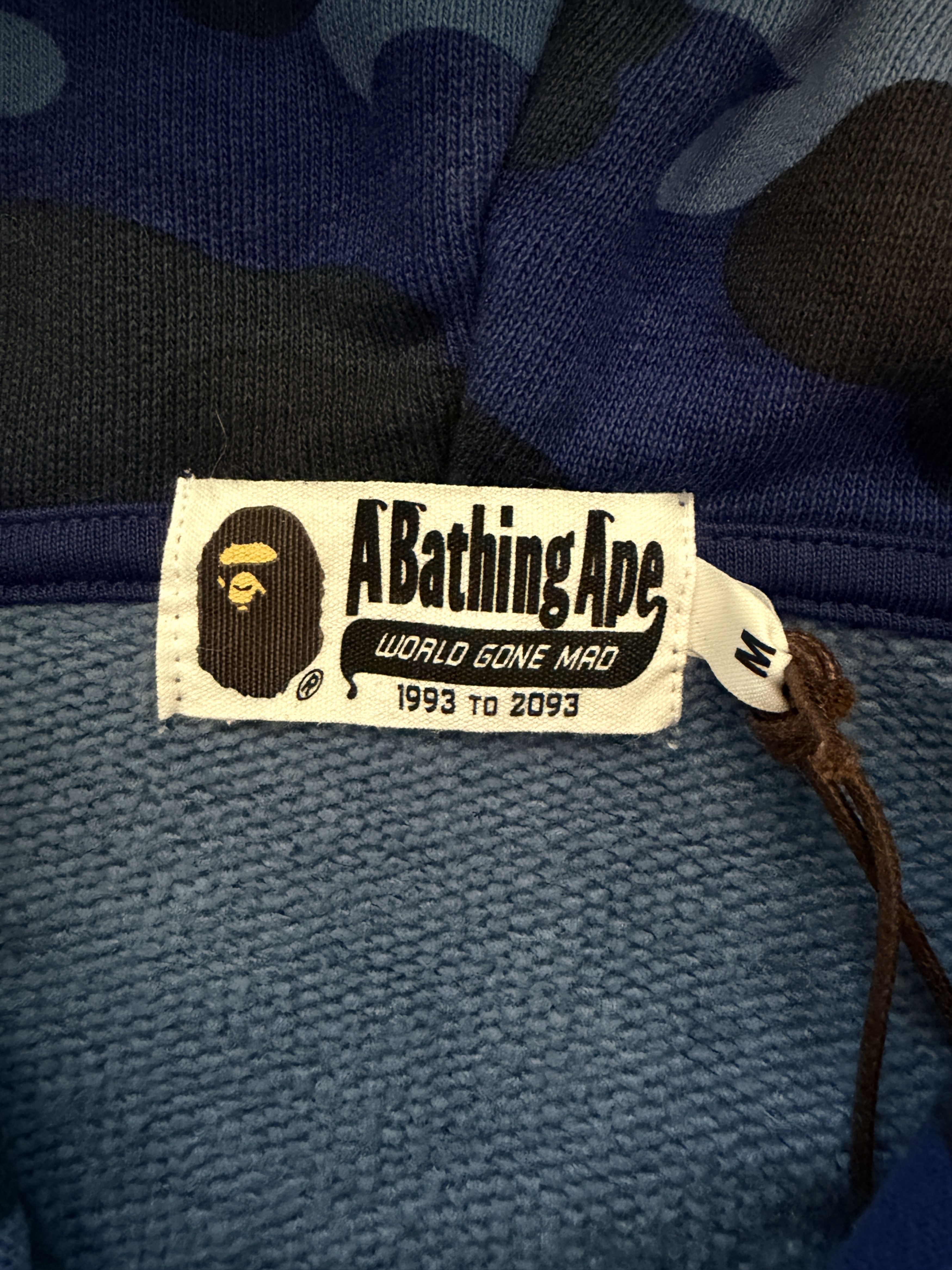 Bape Bape x Mr. Shark Full Zip Hoodie Navy Size US M / EU 48-50 / 2 - 9 Thumbnail