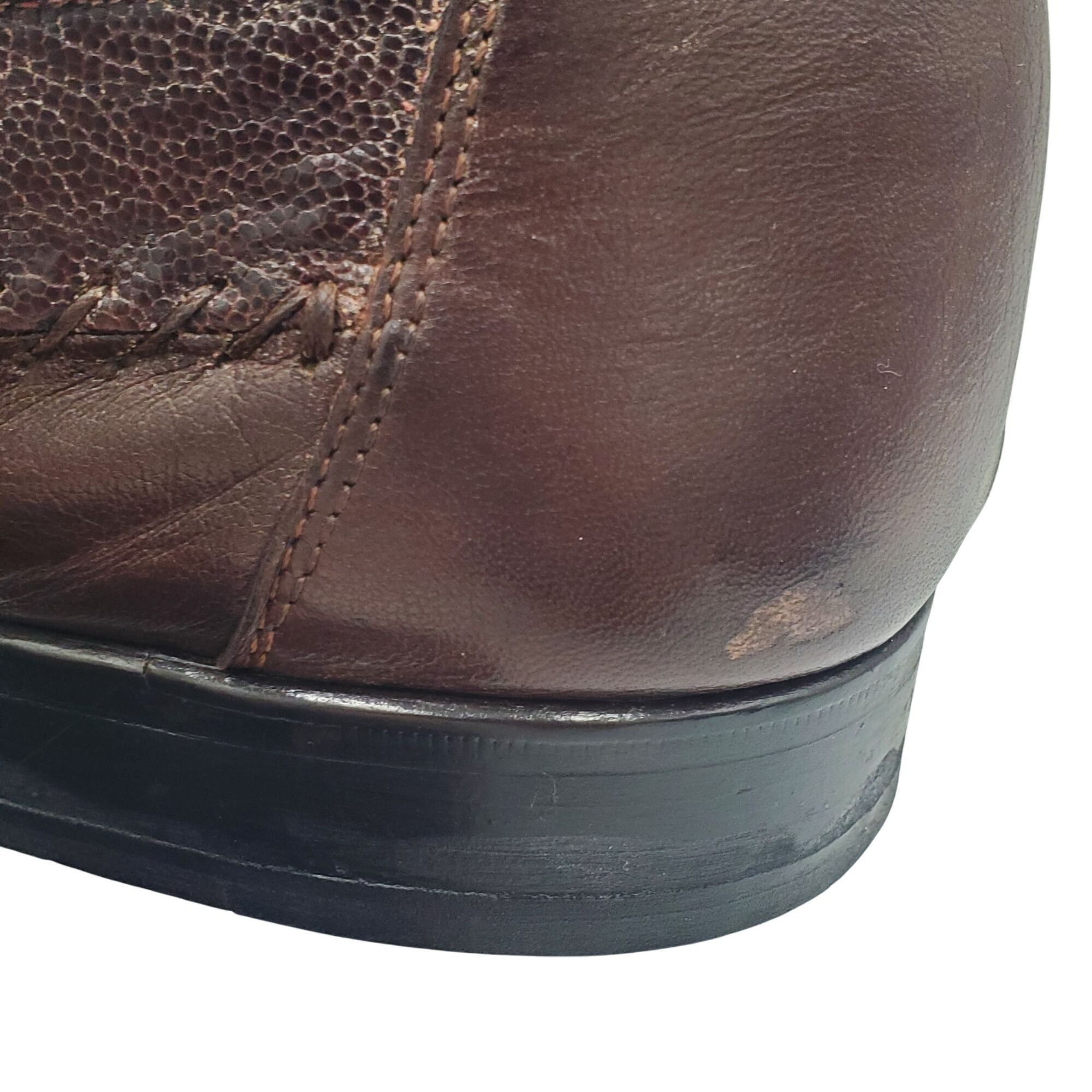 Zelli Italy Zelli Men's size 11 Brown Ostrich Exotic Leather Tasse Size US 11 / EU 44 - 9 Thumbnail
