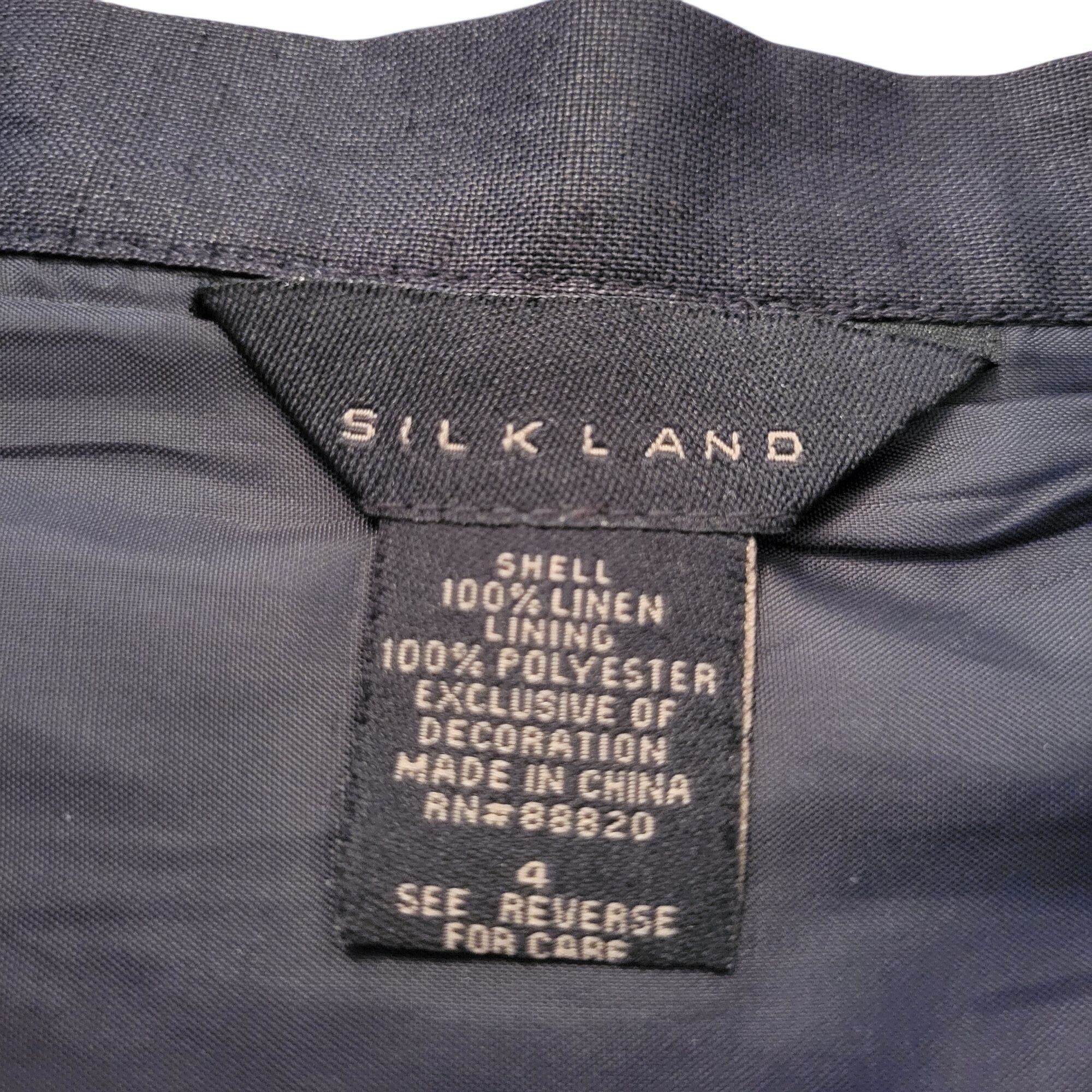 Other Silkland 4 Linen Floral Garden Sequins Beads Black A Line Mi Size 27" / US 4 / IT 40 - 4 Thumbnail
