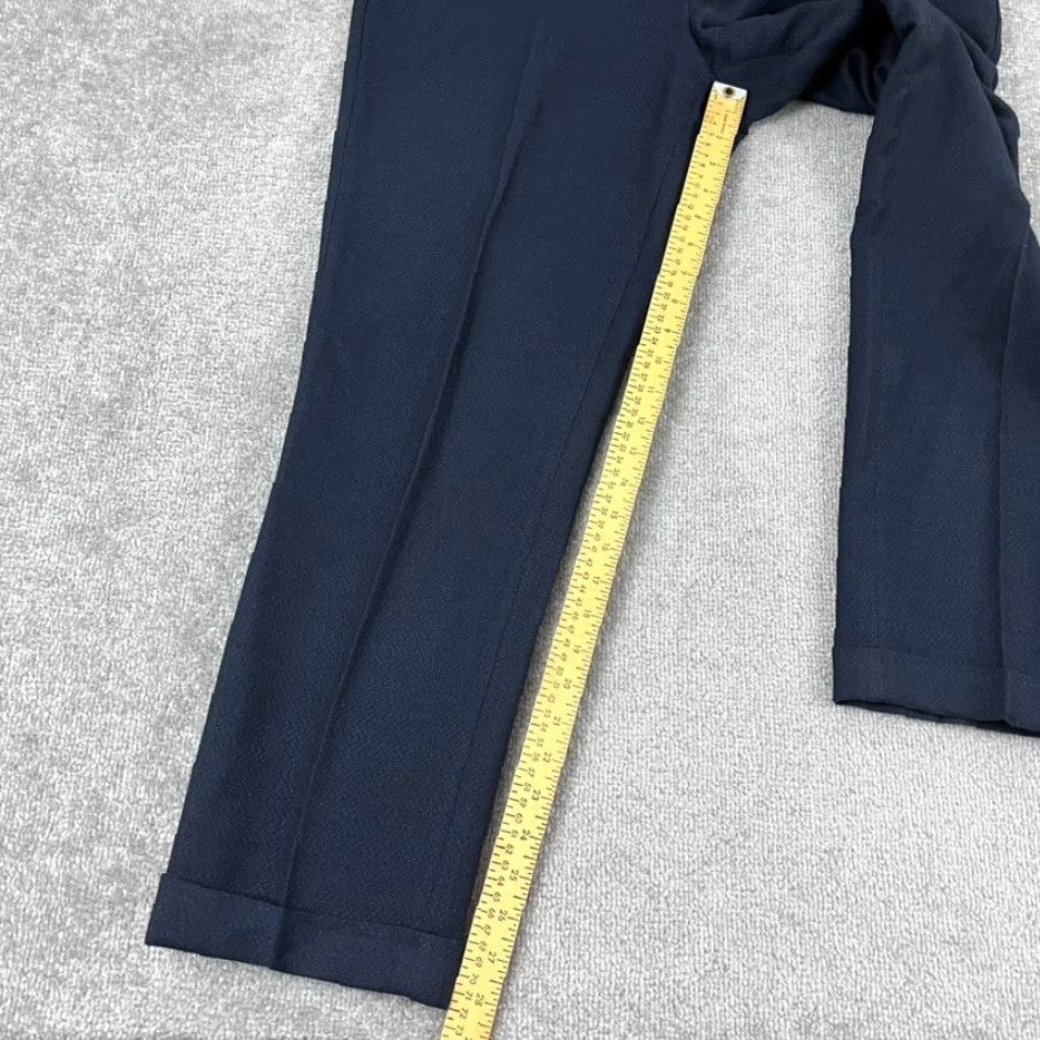 Ted Baker TED BAKER Pants Mens 36 R x 28.5" Navy Blue Pleated Dress Business Trousers Size US 36 / EU 52 - 2 Thumbnail