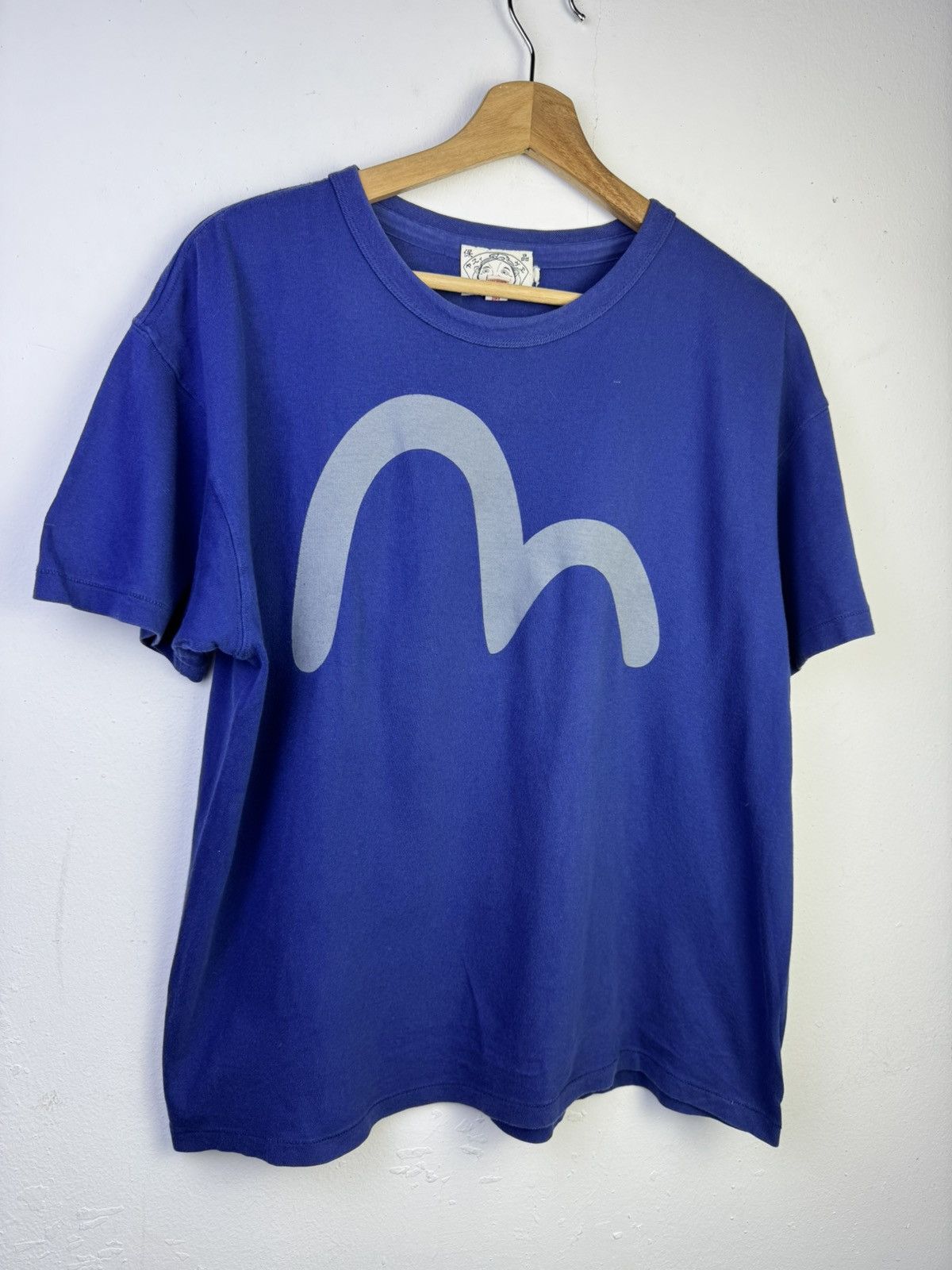 Evisu vintage Evisu blue T-shirt with a light grey seagull logo Size US M / EU 48-50 / 2 - 2 Thumbnail