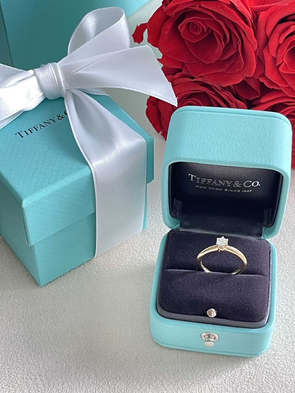 Tiffany & Co. Tiffany & Co. Solitaire YG Diamond Ring .18ct sz 4.5 Size ONE SIZE - 6 Thumbnail