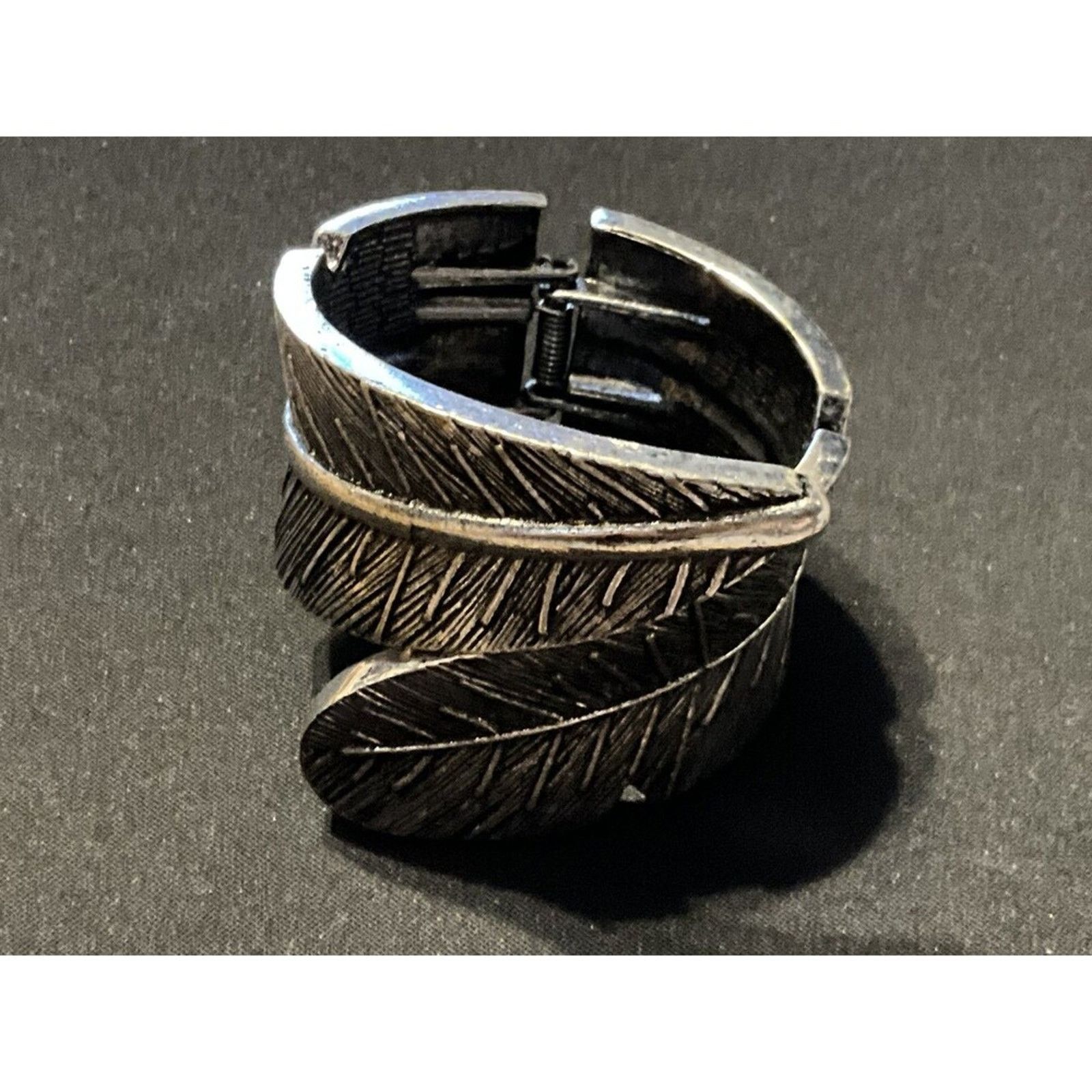 Other Adj. Hinged Wide Cuff Leaf Shaped Bracelet 6in unopened Size ONE SIZE - 1 Thumbnail
