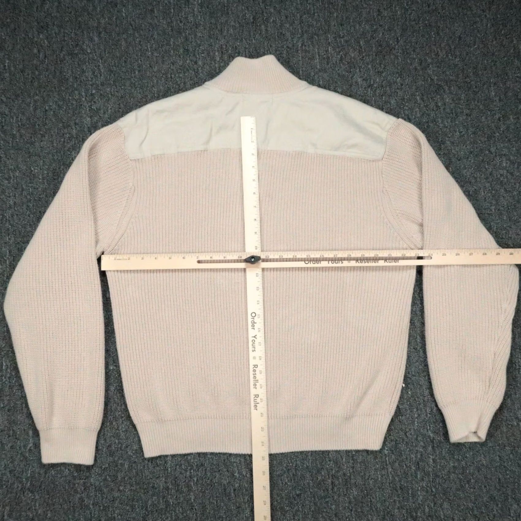 Orvis Orvis Sweater Mens XL Beige Tan Pullover 1/4 Zip Knit Mock Neck Long Sleeve Regular Size US XL / EU 56 / 4 - 5 Thumbnail