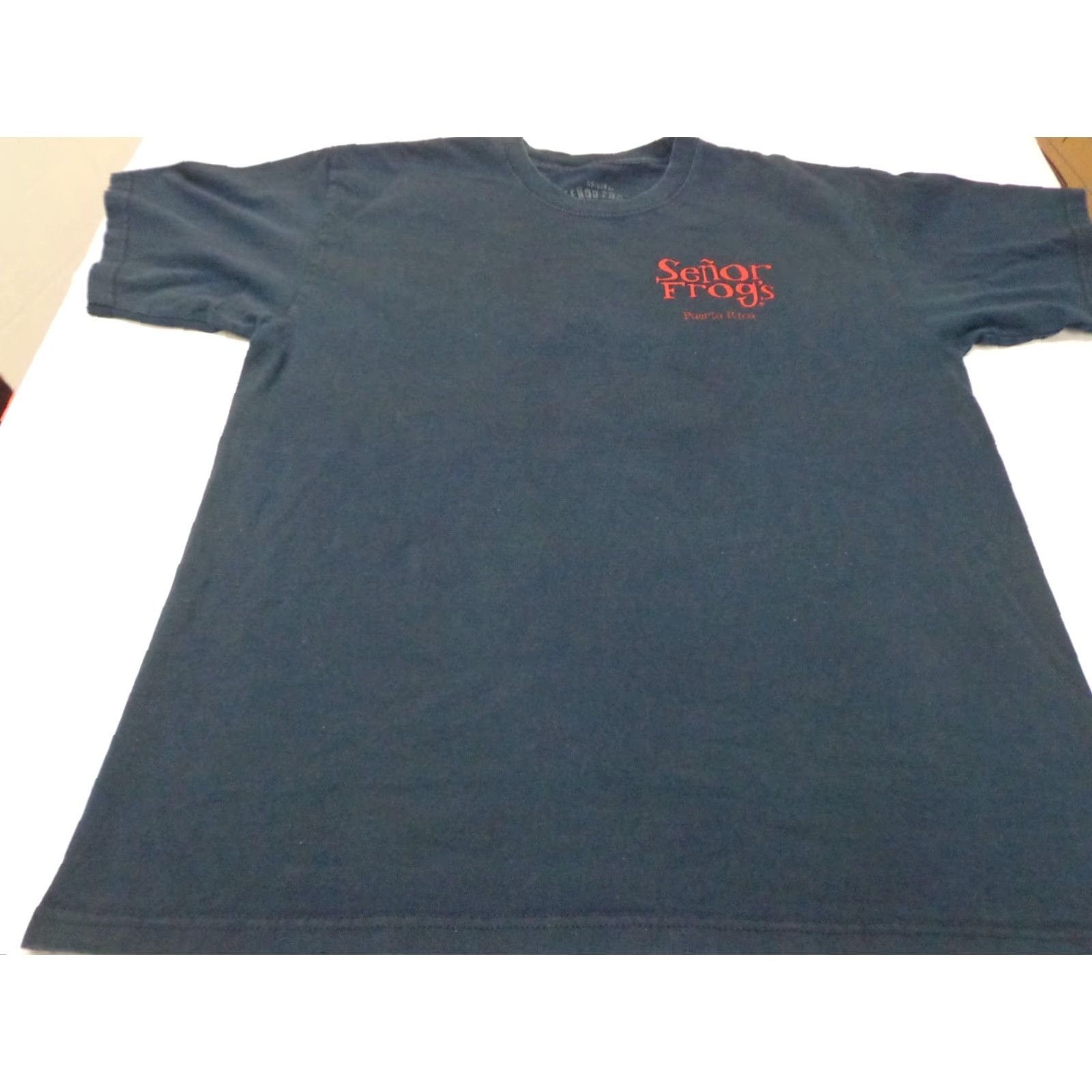 Vintage Senor Frogs T Shirt Men Short Sleeve Blue L Large Puerto Rico Flaws Size US L / EU 52-54 / 3 - 4 Thumbnail