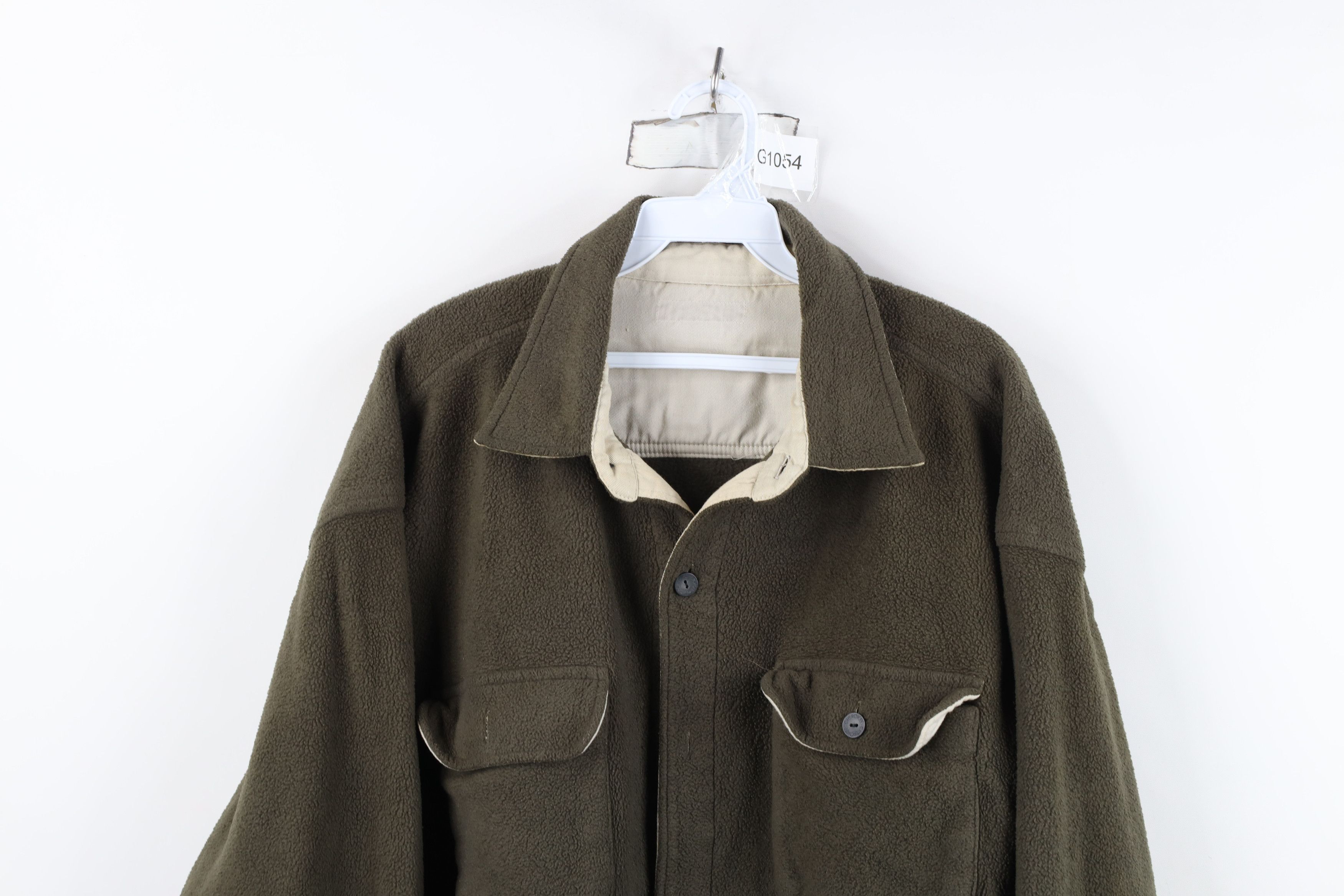 Vintage Vintage 90s Streetwear Fleece Button Shirt Jacket Jac Shirt Size US XL / EU 56 / 4 - 2 Thumbnail