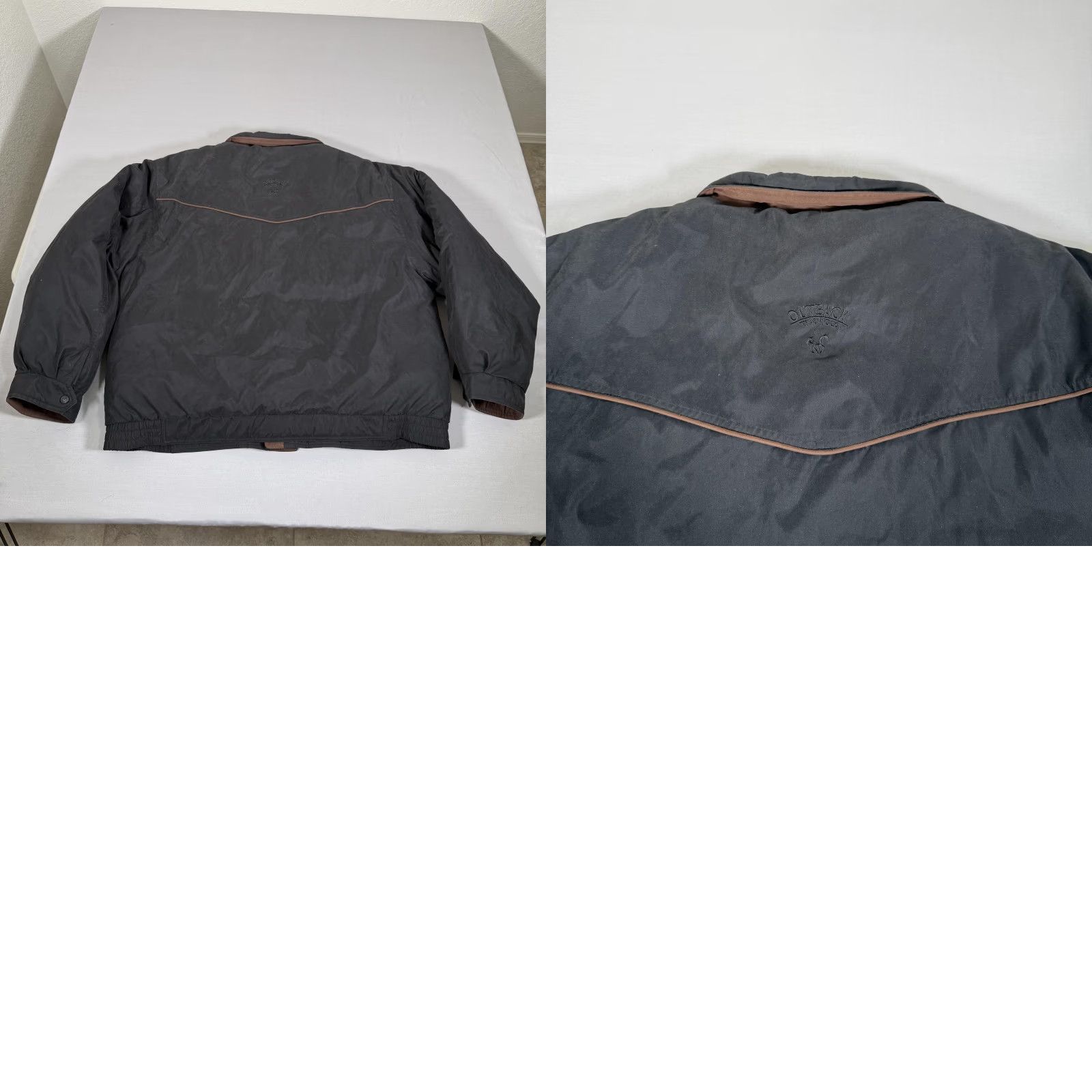 Vintage Outback Trading Jacket 2XL Mens Black Western Down Trailblazer Puffer Cowboy Size 48R - 8 Thumbnail