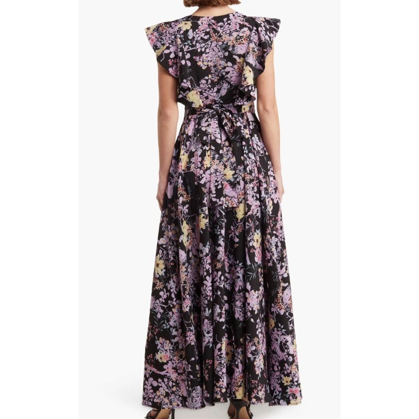 Other Women's Floral Wrap Dress, Area Stars, XS, Black, NWT Size XS / US 0-2 / IT 36-38 - 3 Thumbnail