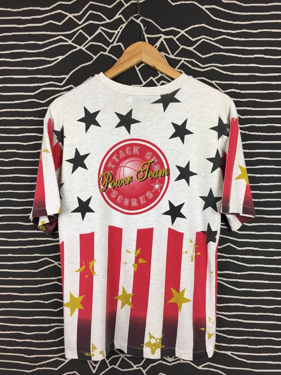 NBA Vtg Power Team New Style American Flag All Over Print Tee Size US S / EU 44-46 / 1 - 7 Thumbnail