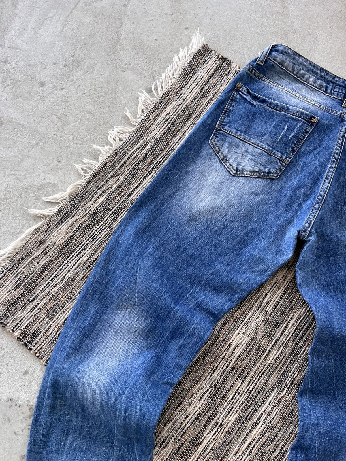 Designer Vintage Dolce Gabbana Style Jeans Denim Pants Y2K Avantgarde Size US 29 - 14 Thumbnail