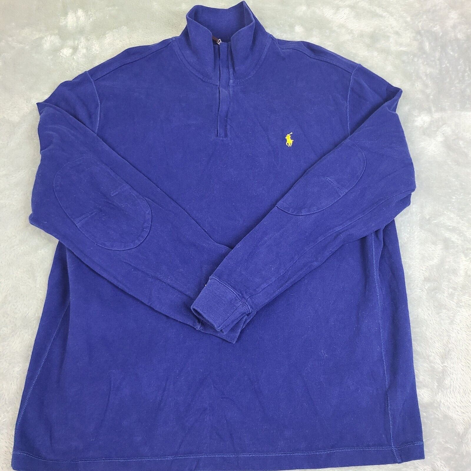 Polo Ralph Lauren Polo Ralph Lauren Sweater Mens 2XL Blue Quarter Zip Cotton M Size US XXL / EU 58 / 5 - 1 Thumbnail