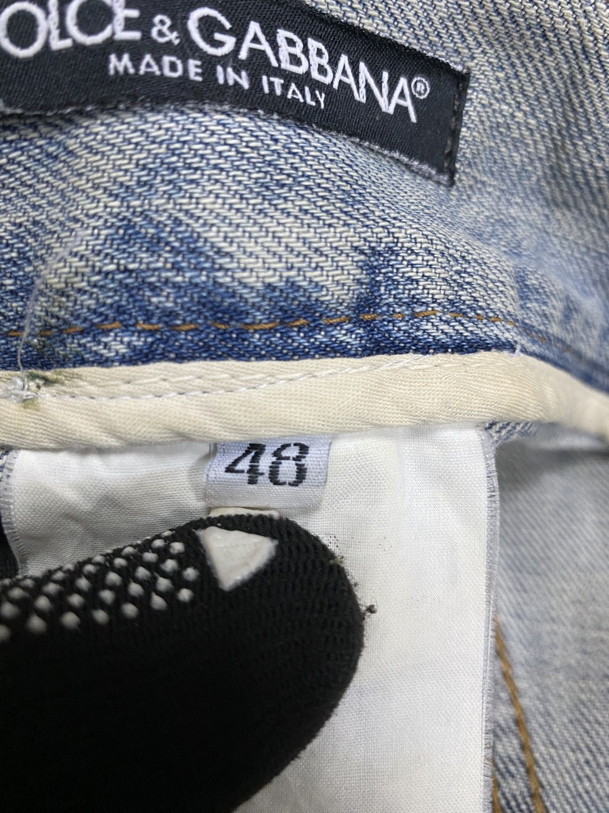 Dolce & Gabbana Vtg Dolce & Gabbana Distressed Painted Jeans Size US 35 - 18 Thumbnail