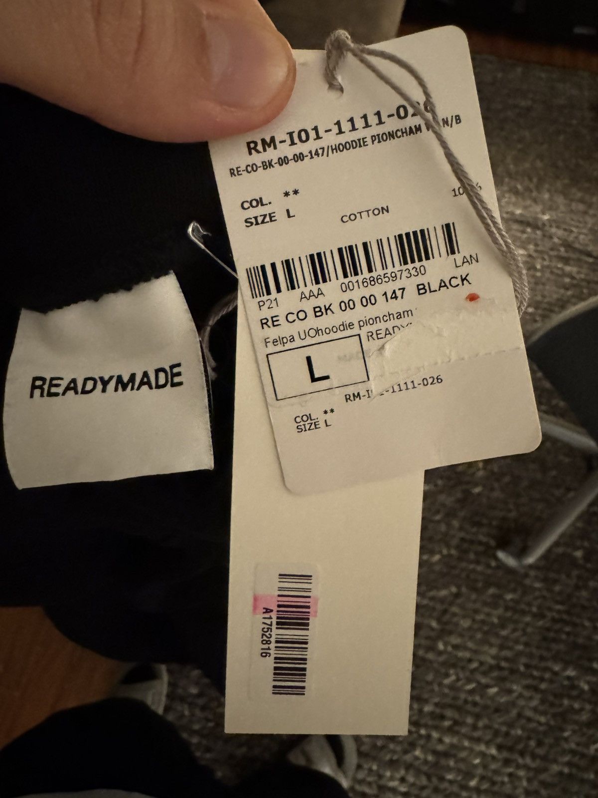 READYMADE Readymade black Champion Logo S-M pioncham patch Size US M / EU 48-50 / 2 - 7 Thumbnail
