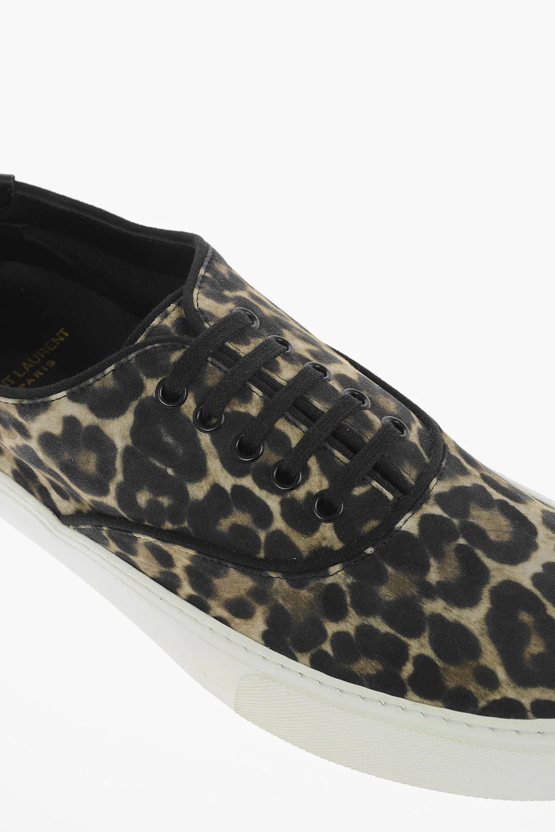 Saint Laurent Paris og1mm0426 Animalier Print Suede Leather Sneakers in Beige Size US 10 / EU 43 - 4 Thumbnail